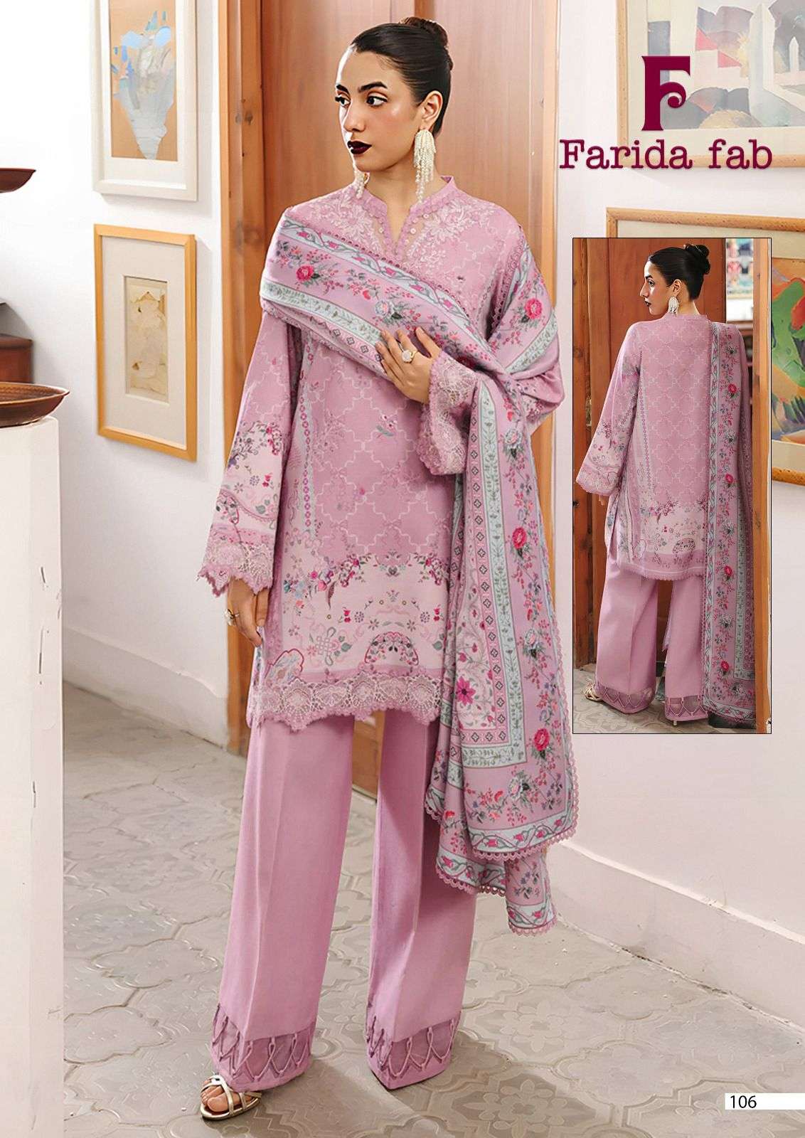 BIN SAEED HEAVY LUXURY LAWN COLLECTION BY FARIDA FAB - 06