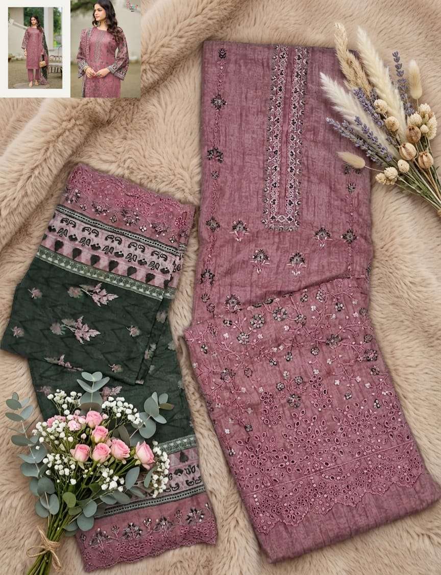 BIN SAEED LAWN COLLECTION VOL - 28 OPEN & MODEL PIC BY SHREE FABS - 09