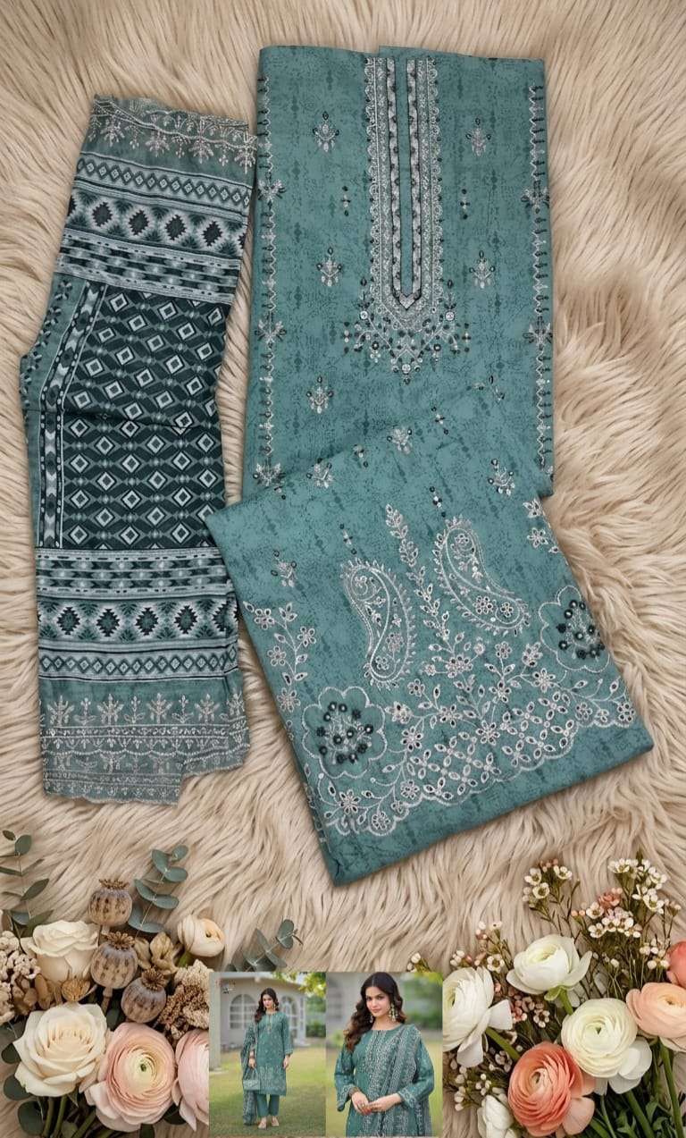 BIN SAEED LAWN COLLECTION VOL - 28 OPEN & MODEL PIC BY SHREE FABS - 11