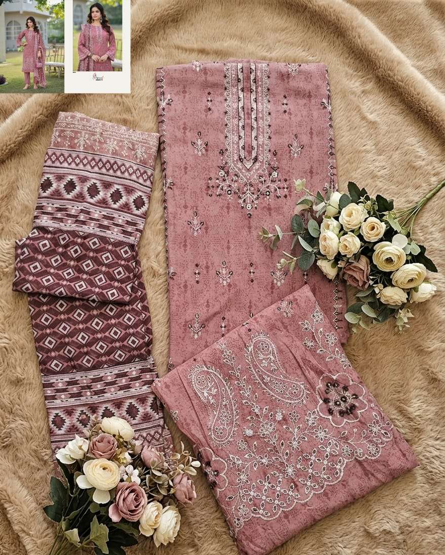 BIN SAEED LAWN COLLECTION VOL - 28 OPEN & MODEL PIC BY SHREE FABS - 12