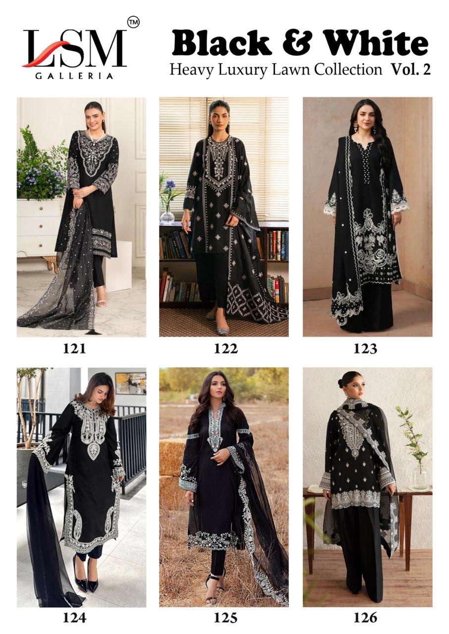 BLACK & WHITE LUXURY HEAVY LAWN COLLECTION VOL - 02 BY LSM GALLERIA - 01 - 06