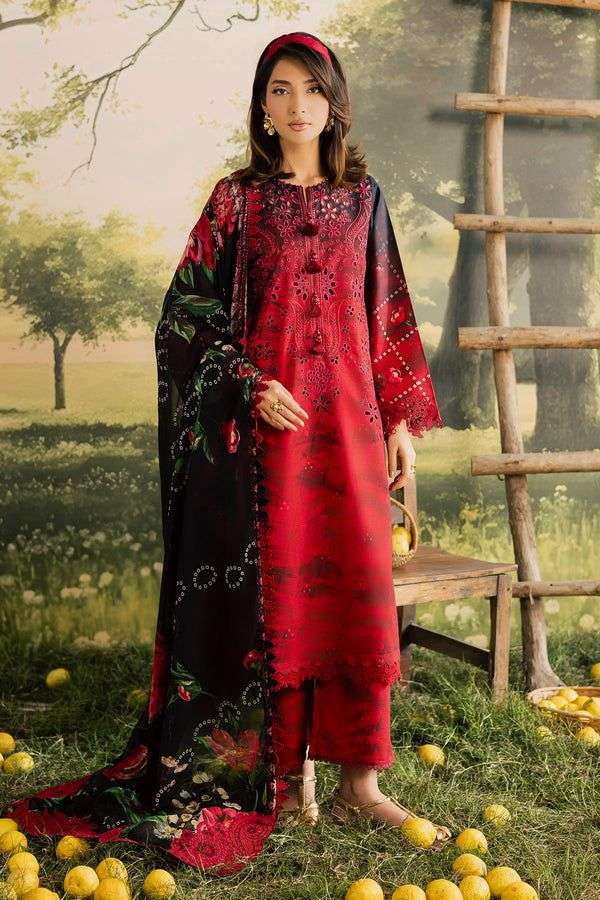 Bloom Embroidered Printed Doria Lawn 2026 by Nureh-04