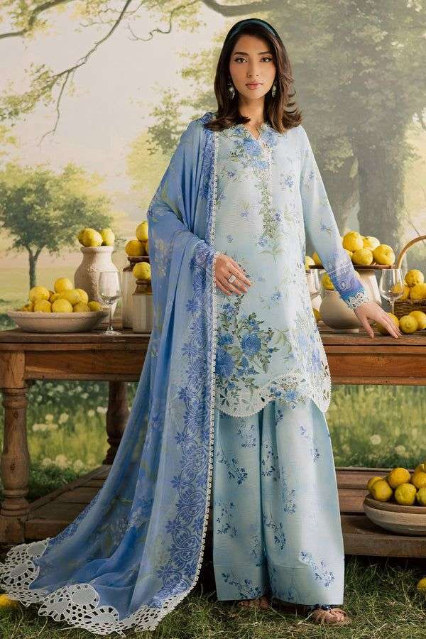 Bloom Embroidered Printed Doria Lawn 2026 by Nureh-06