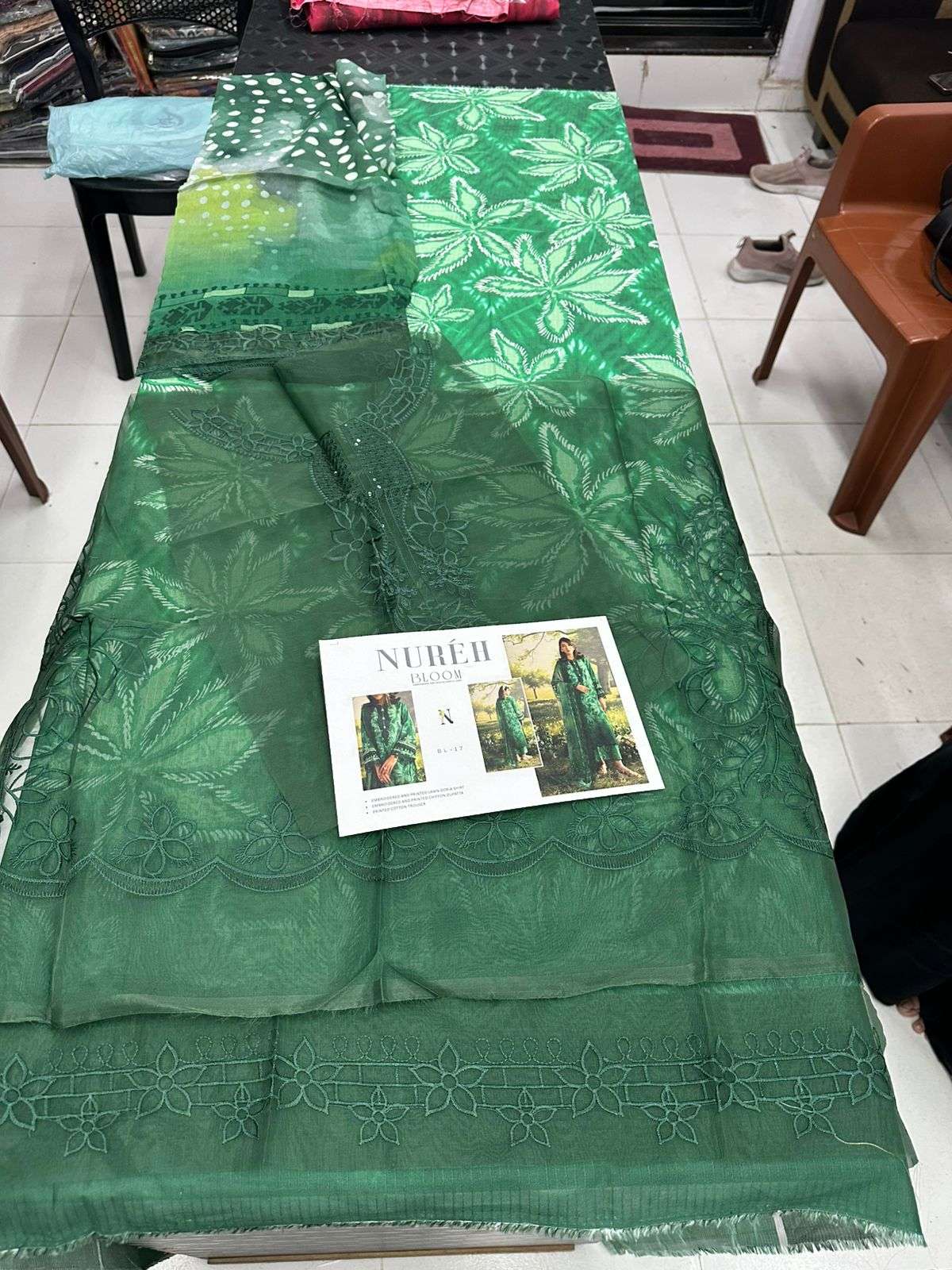 Bloom Embroidered Printed Doria Lawn 2026 by Nureh-07