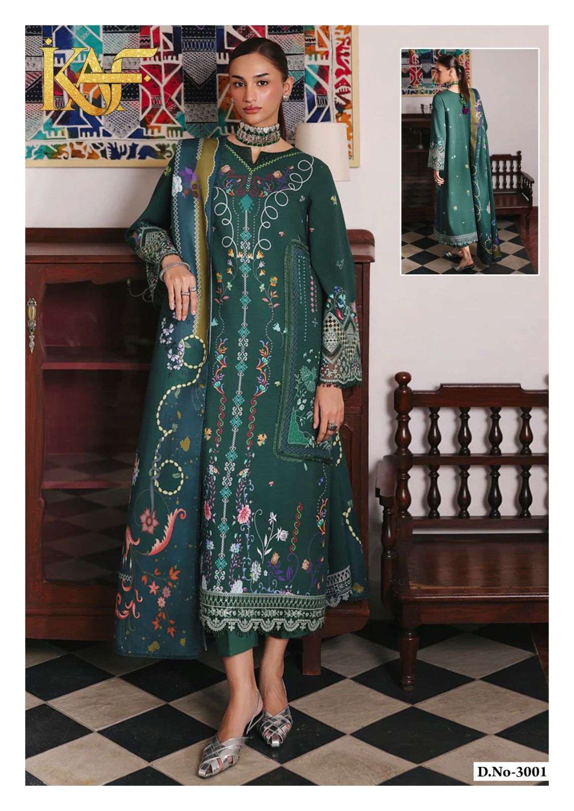 EVAYRA GULAAL VOL - 03 OPEN & MODEL PIC BY KAF FABRIC - 01