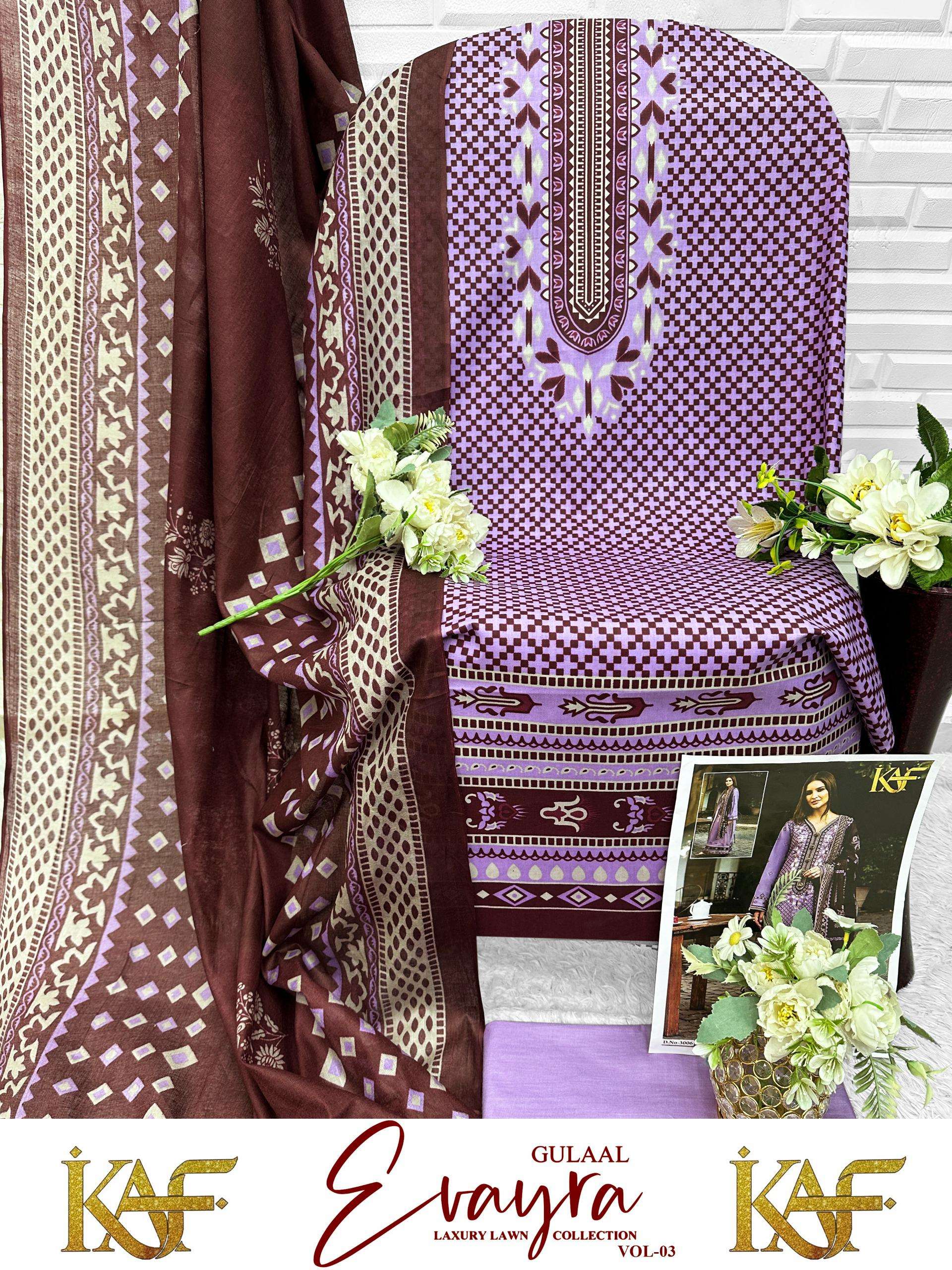 EVAYRA GULAAL VOL - 03 OPEN & MODEL PIC BY KAF FABRIC - 12