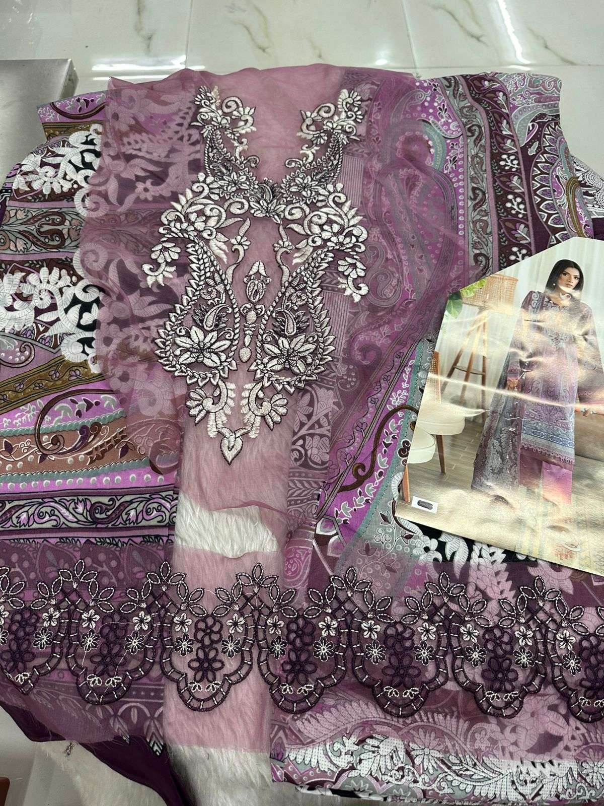 Falah Premium Cotton Collection Code - 50024 By Falah Designer Suits - 01 - 08 B