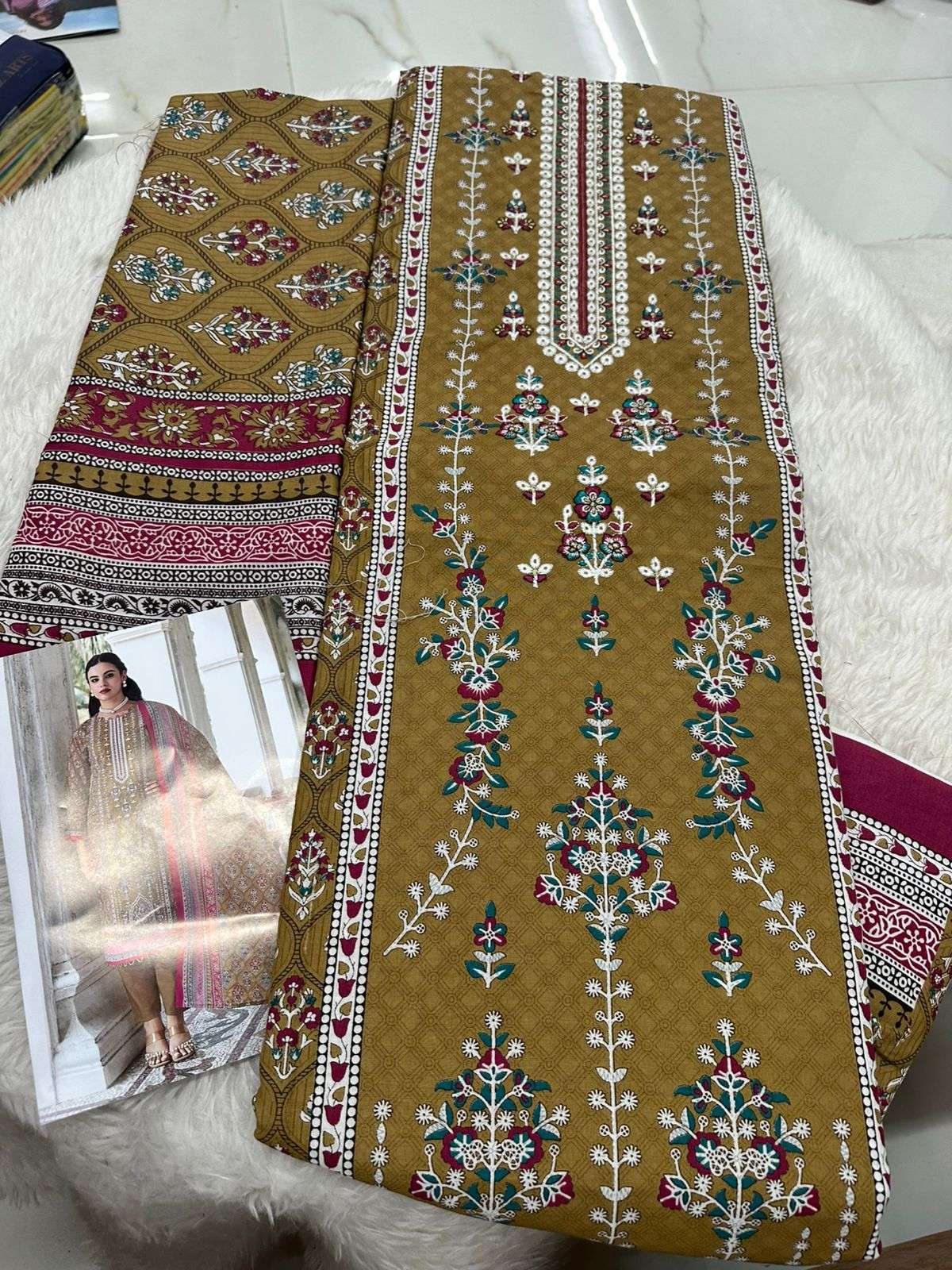 Falah Premium Cotton Collection Code - 50041 By Falah Designer Suits - 01
