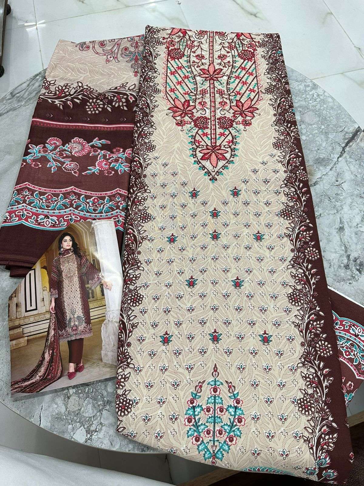 Falah Premium Cotton Collection Code - 50056 By Falah Designer Suits - 03