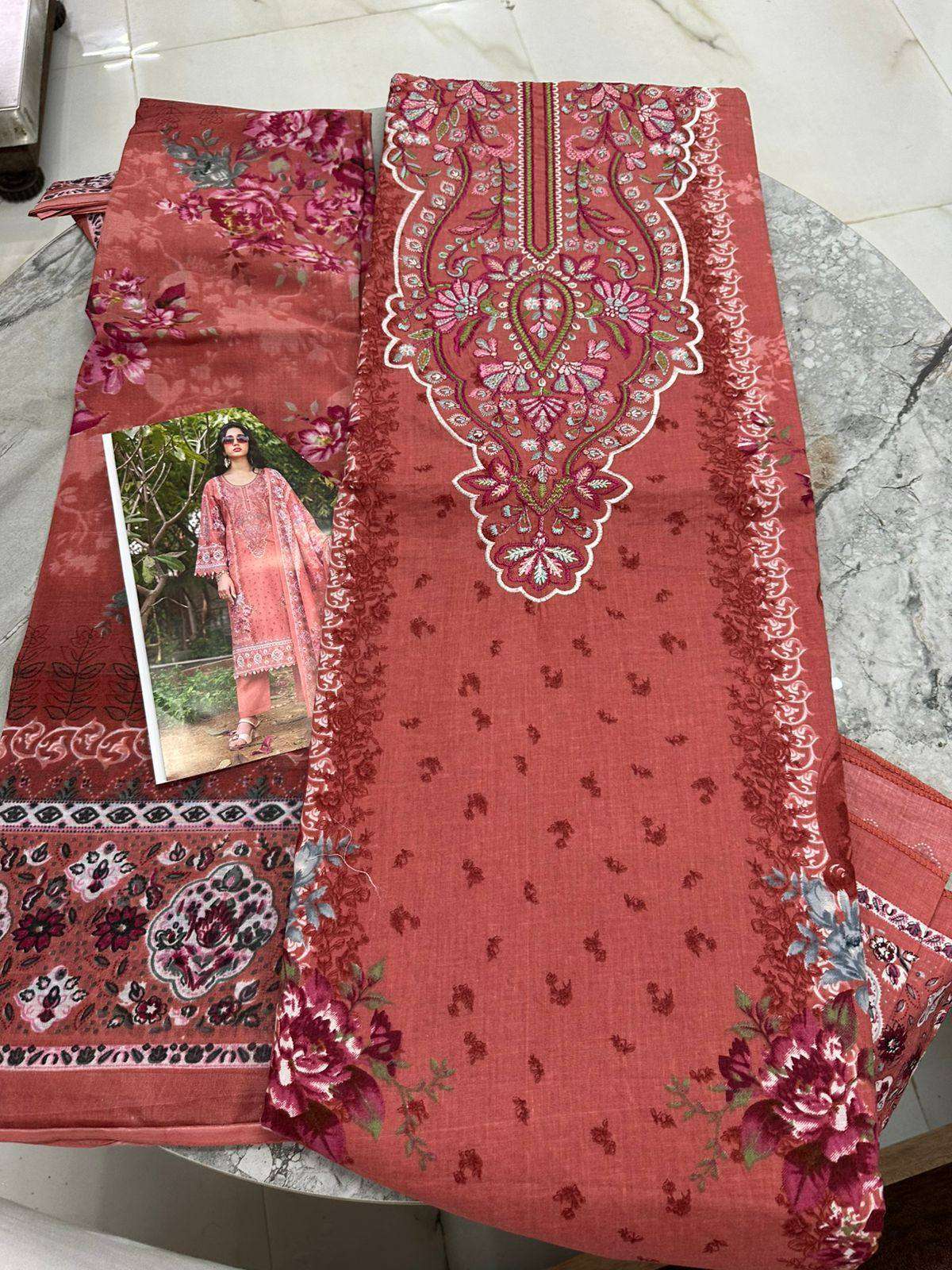 Falah Premium Cotton Collection Code - 50058 By Falah Designer Suits - 01 - 08