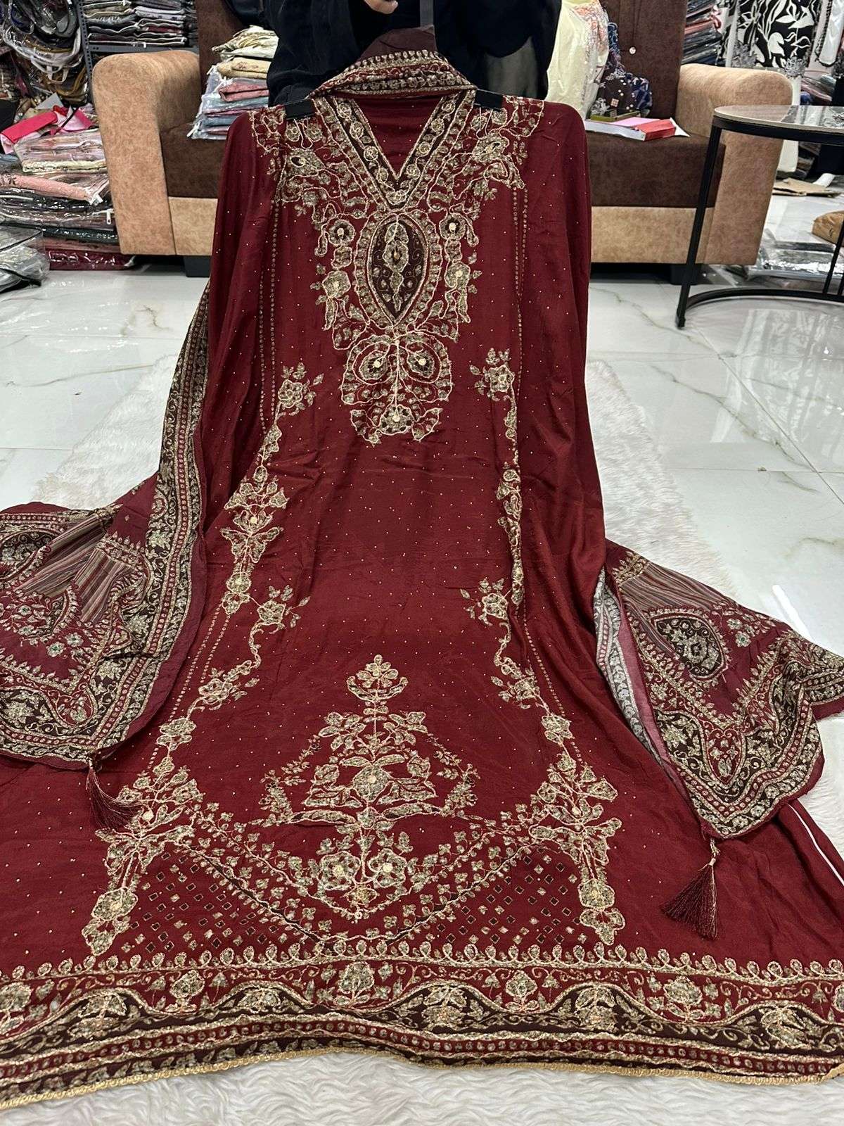 Falah Premium Maslin Collection Code - 50027 By Falah Designer Suits - 01