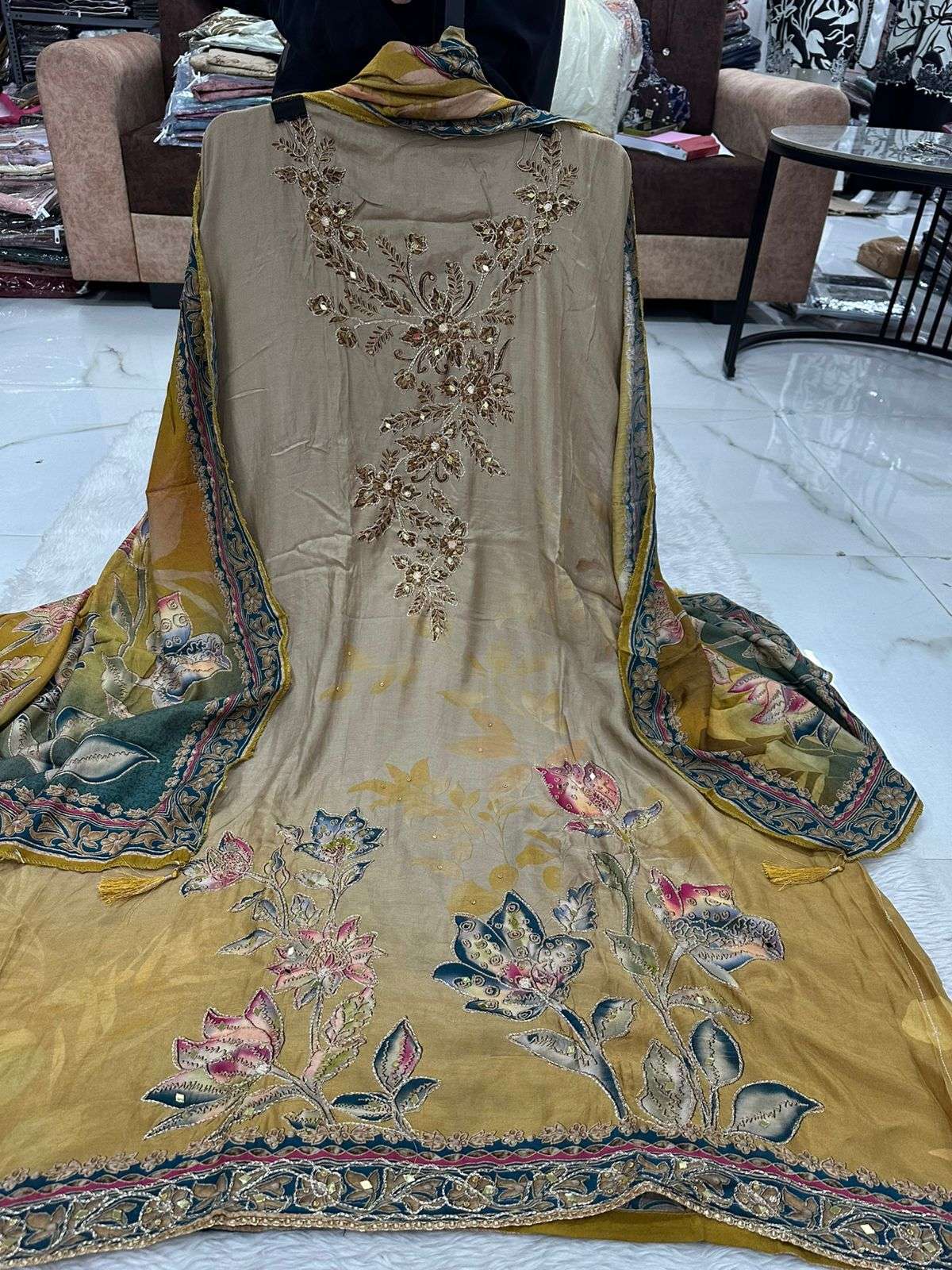 Falah Premium Maslin Collection Code - 50028 By Falah Designer Suits - 01
