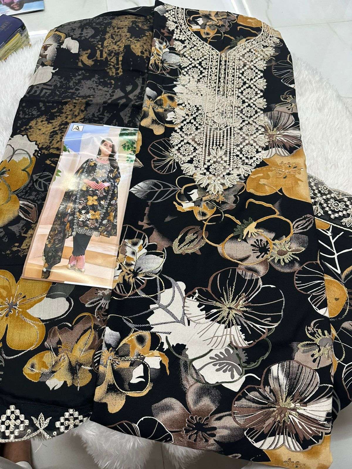 Falah Premium Rayon Collection Code - 50042 By Falah Designer Suits - 01