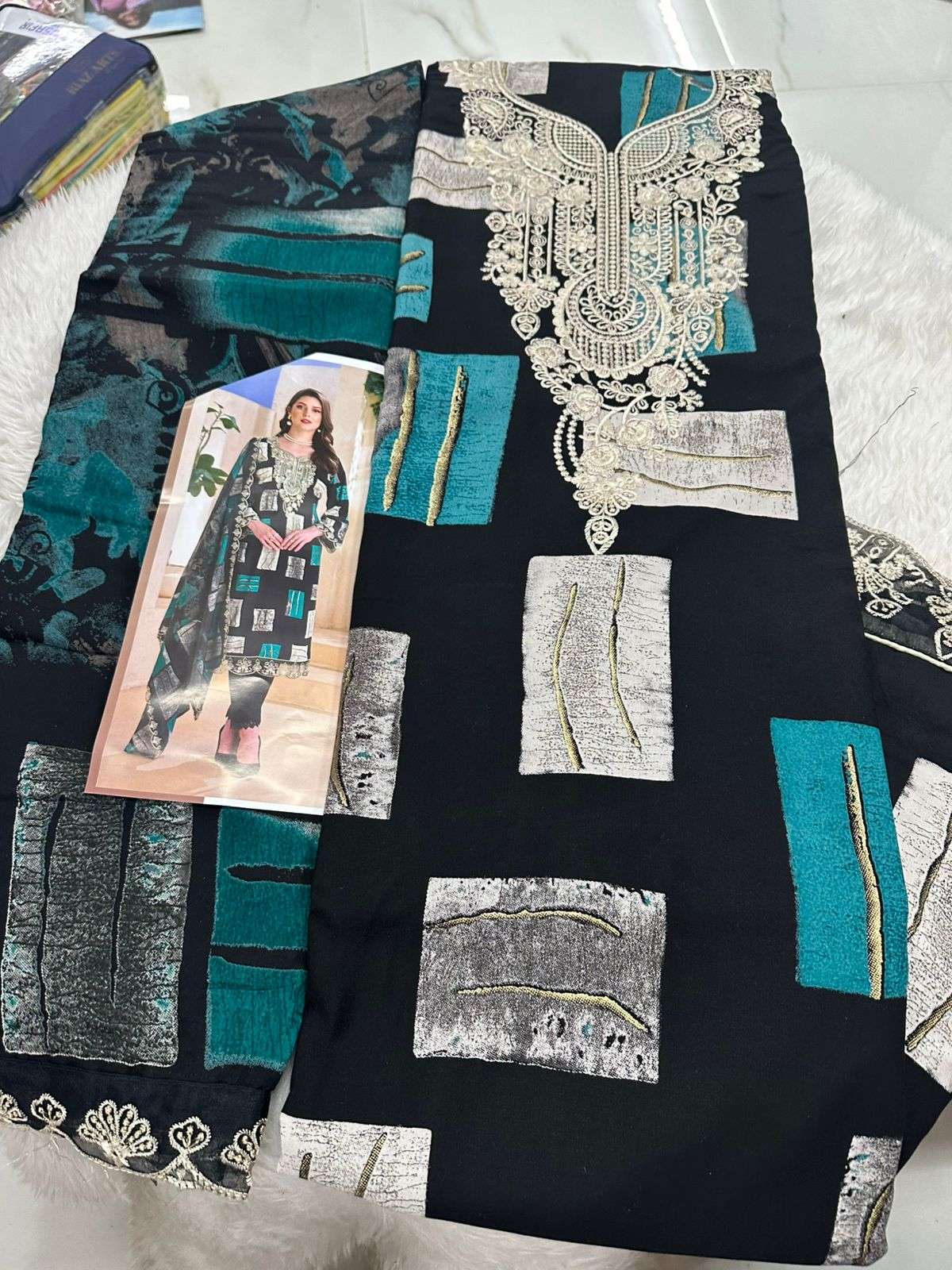 Falah Premium Rayon Collection Code - 50042 By Falah Designer Suits - 05