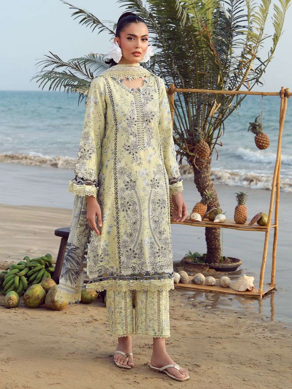 Flora 3 PC Lawn Collection 2026 Jade-03