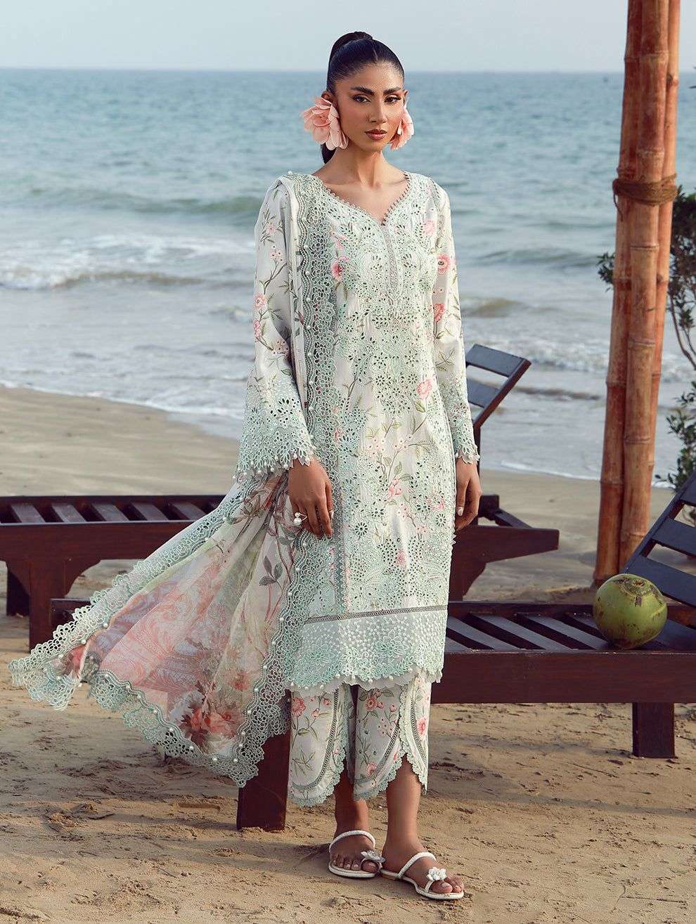Flora 3 PC Lawn Collection 2026 Jade-05