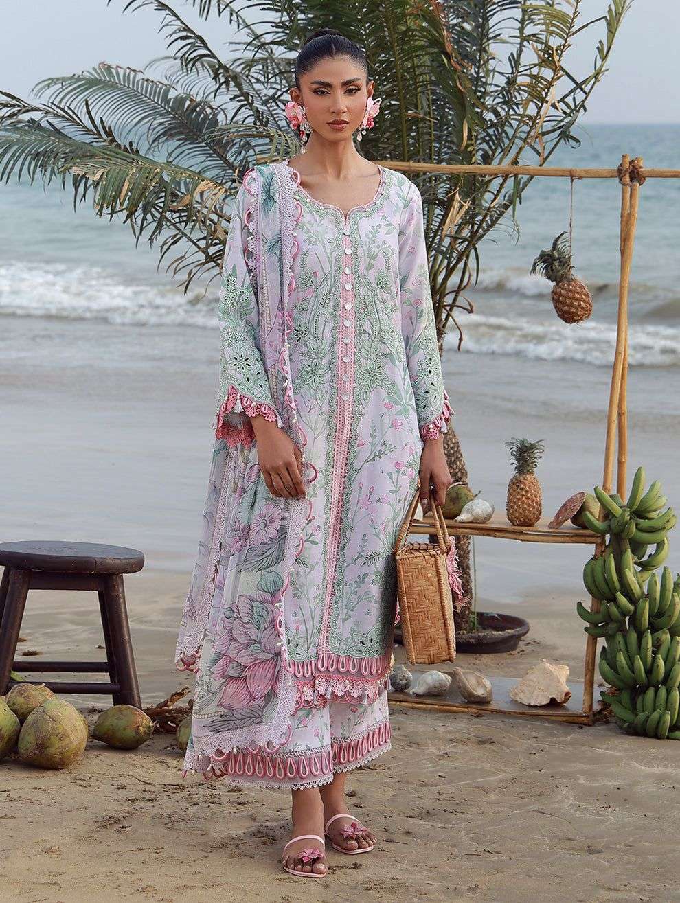 Flora 3 PC Lawn Collection 2026 Jade-07