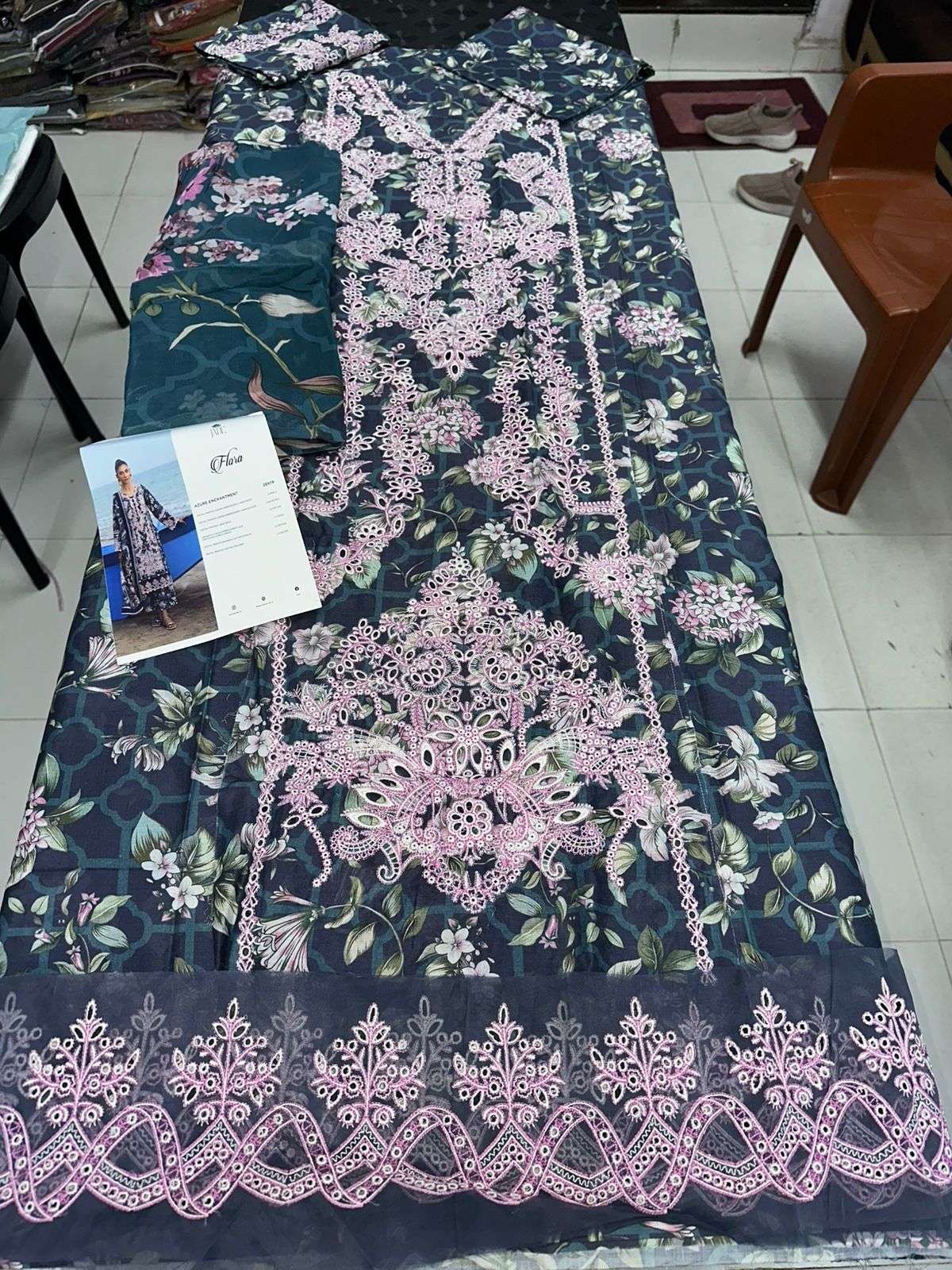 Flora 3 PC Lawn Collection 2026 Jade-10