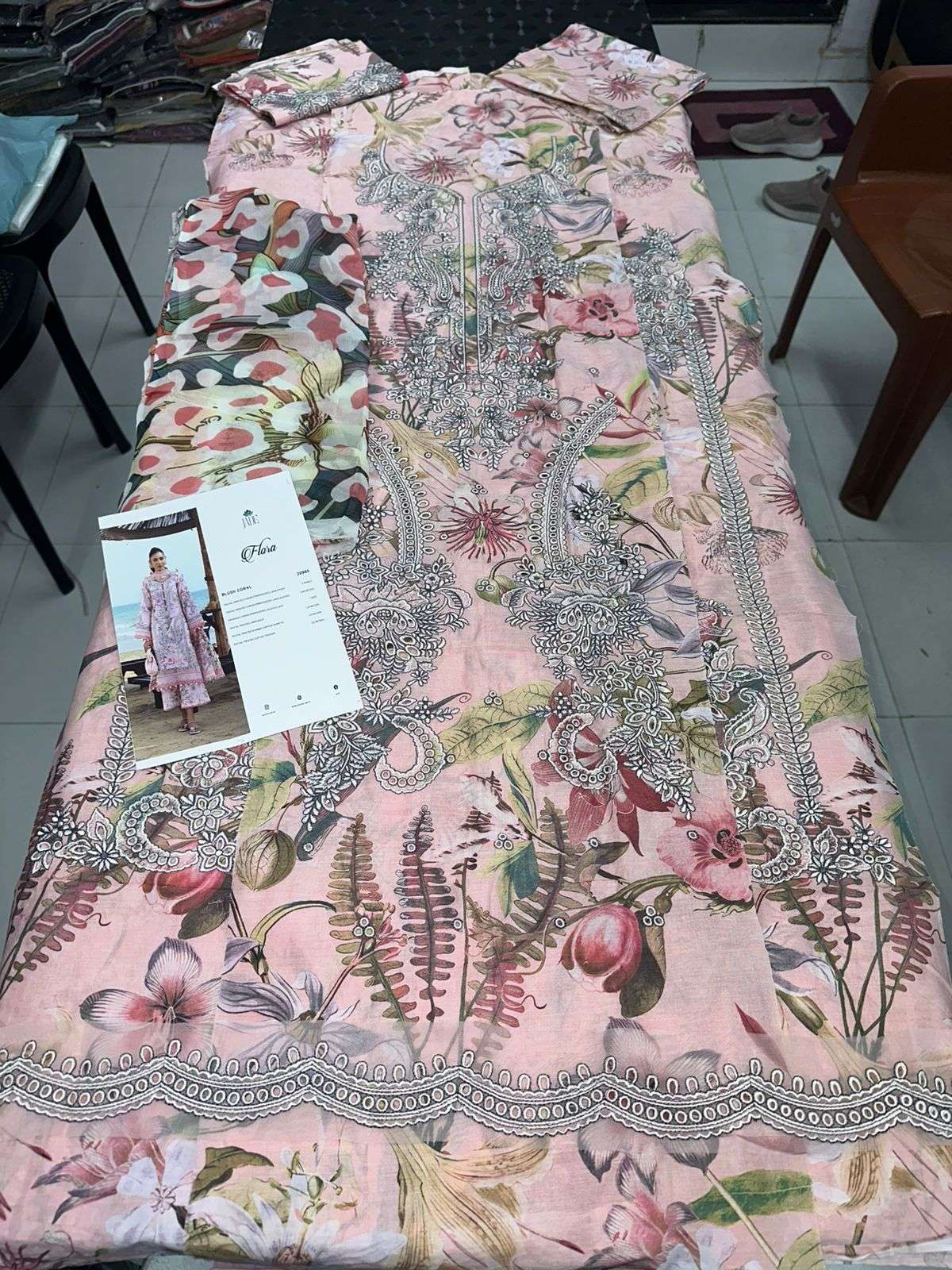 Flora 3 PC Lawn Collection 2026 Jade-16