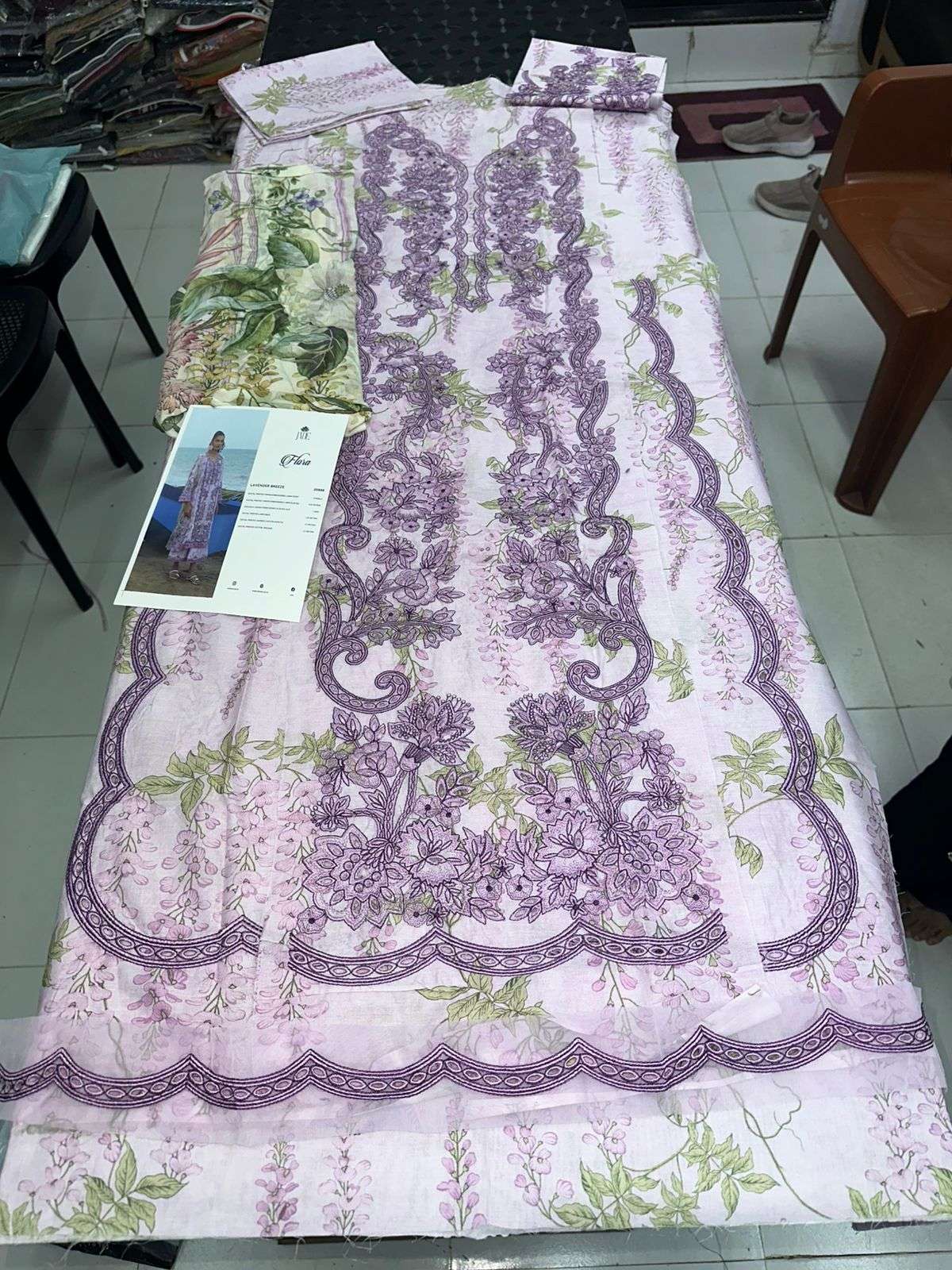 Flora 3 PC Lawn Collection 2026 Jade-17
