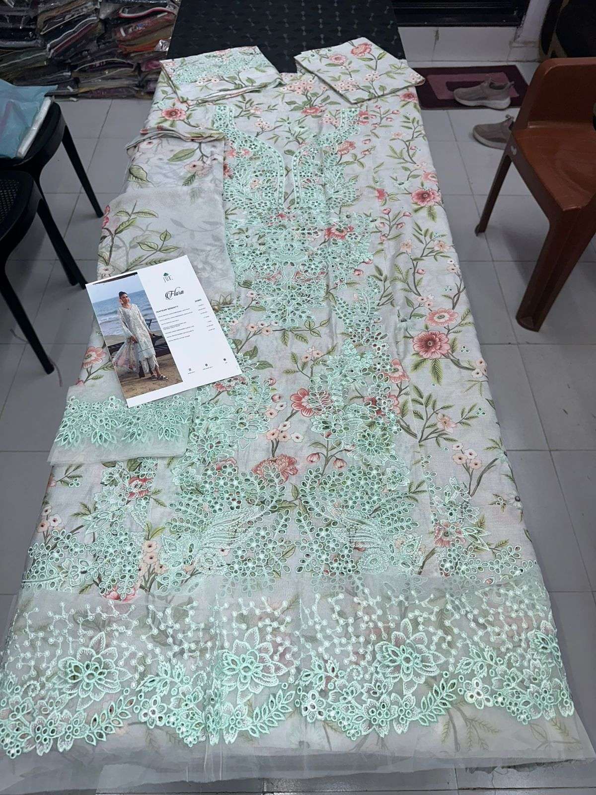Flora 3 PC Lawn Collection 2026 Jade-18
