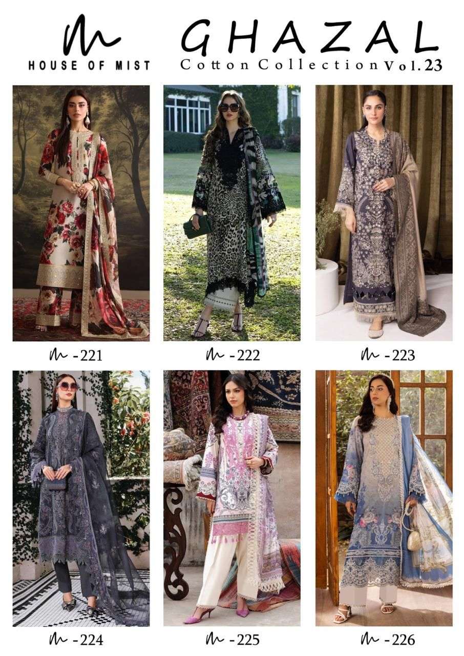 GHAZAL COTTON COLLECTION VOL. - 23 BY HOUSE OF MIST - 01 - 06