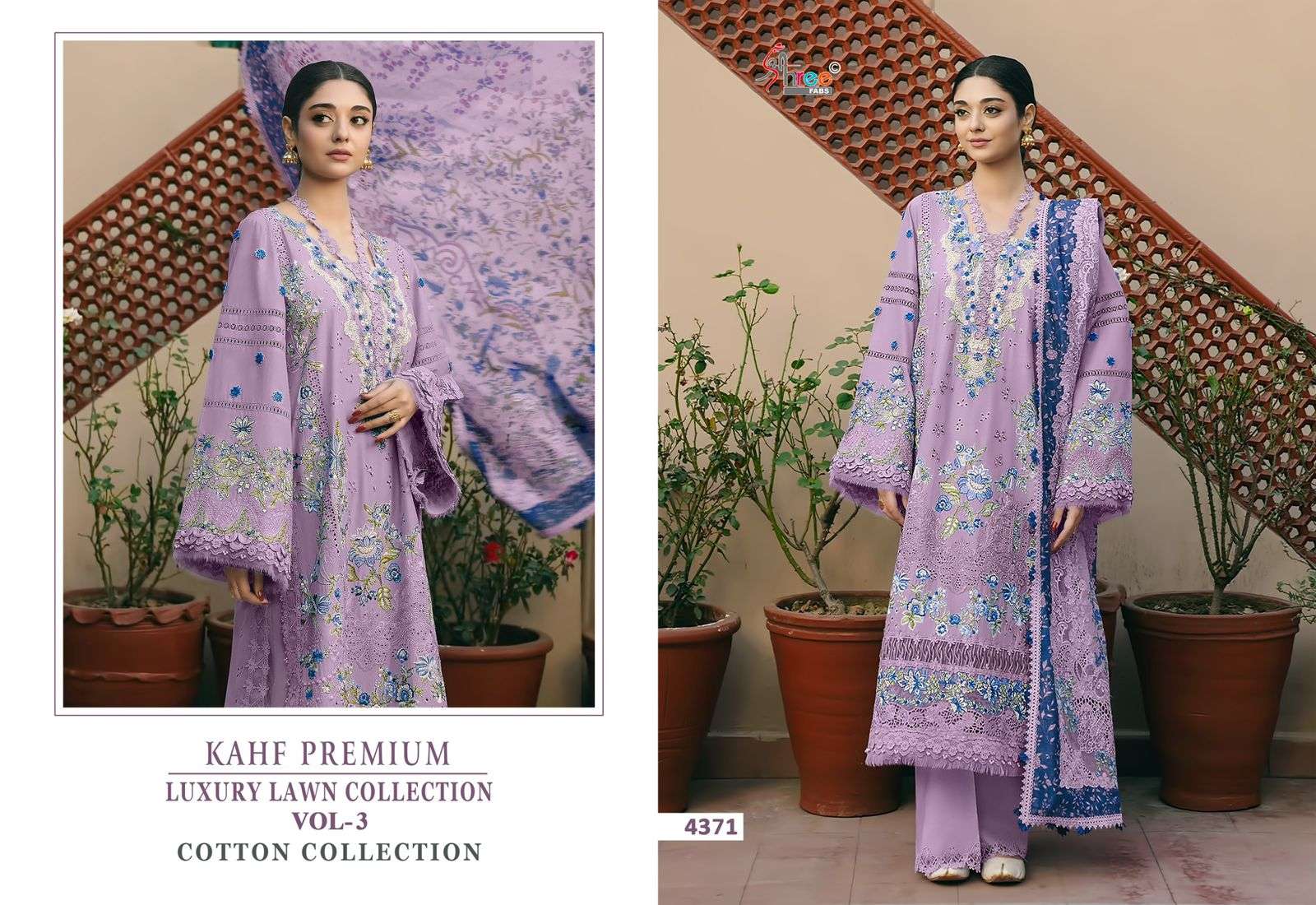 KAHF PREMIUM LUXURY LAWN COLLECTION VOL - 03 MODEL PIC BY SHREE FAB - 01