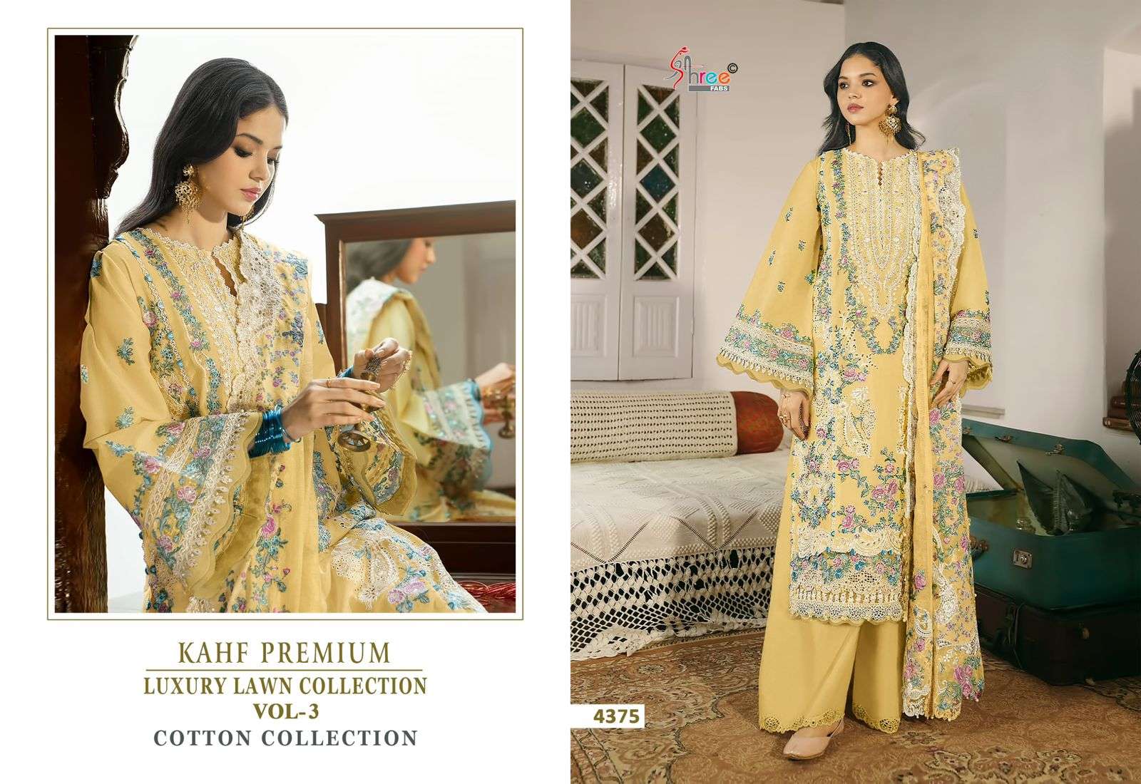 KAHF PREMIUM LUXURY LAWN COLLECTION VOL - 03 MODEL PIC BY SHREE FAB - 05