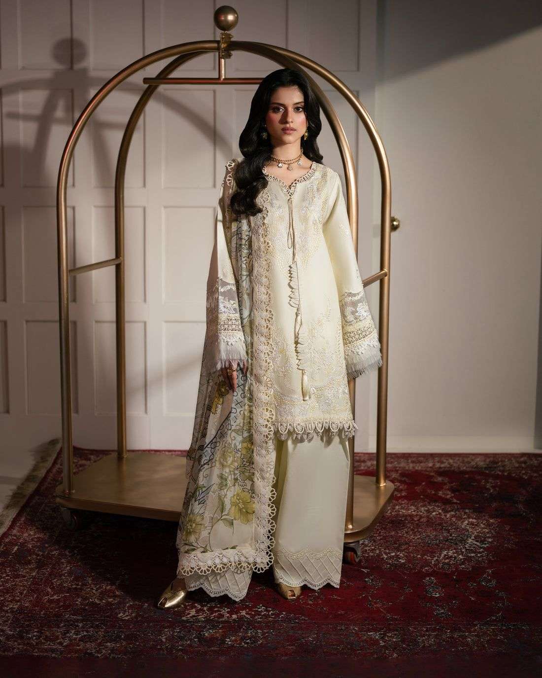 Le Premier Unstitched Embroidered Lawn 2026 by JADE-01