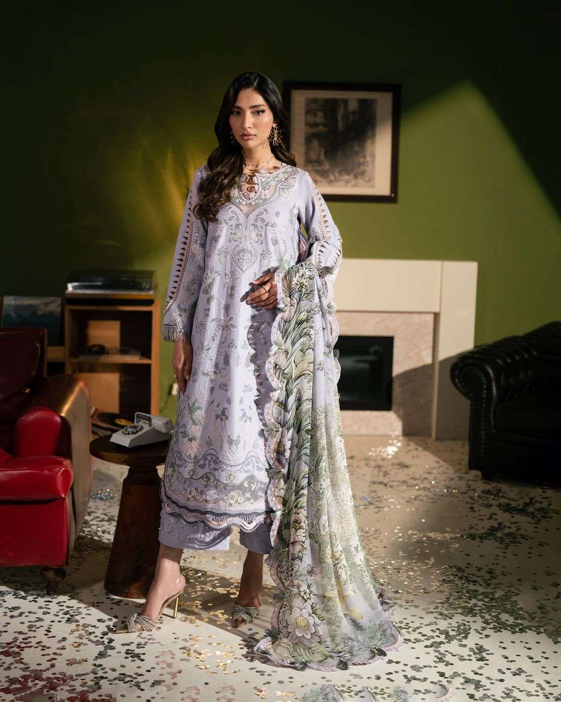 Le Premier Unstitched Embroidered Lawn 2026 by JADE-03