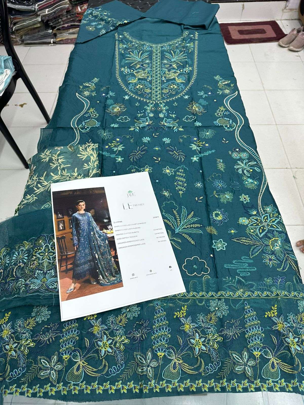 Le Premier Unstitched Embroidered Lawn 2026 by JADE-10