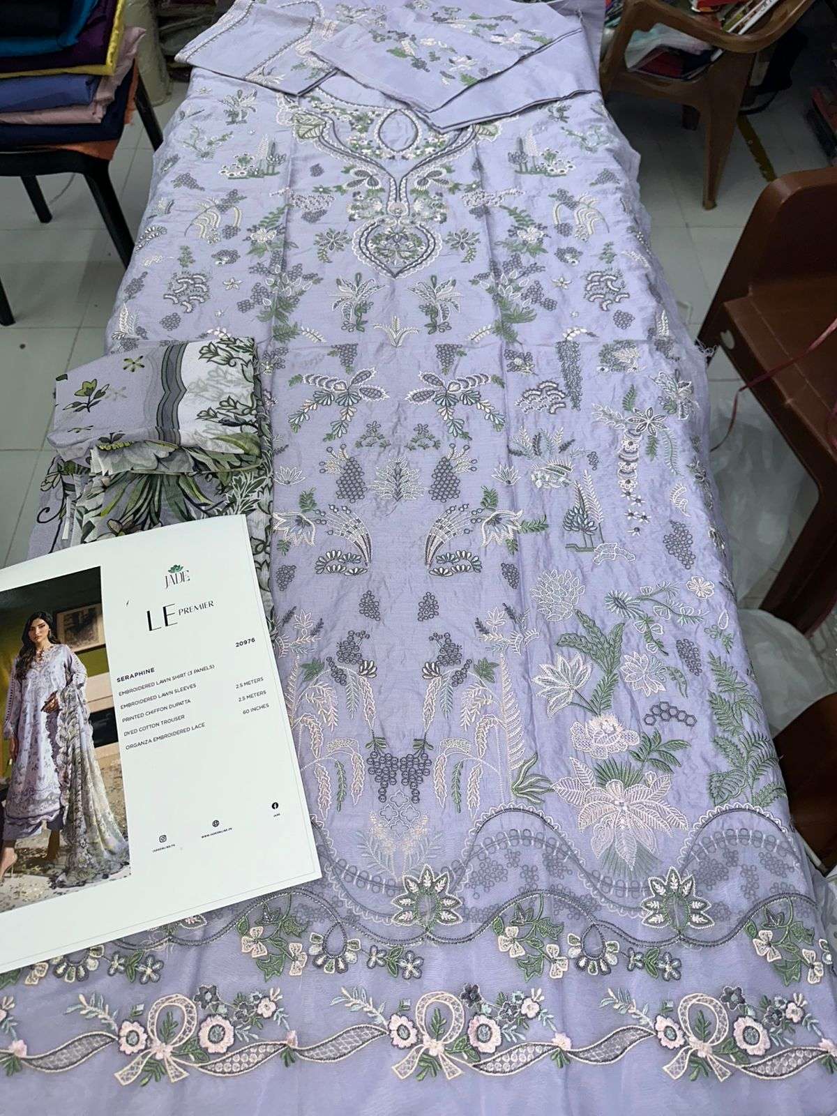 Le Premier Unstitched Embroidered Lawn 2026 by JADE-11
