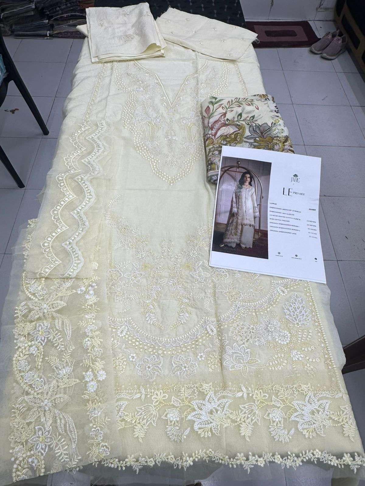 Le Premier Unstitched Embroidered Lawn 2026 by JADE-16