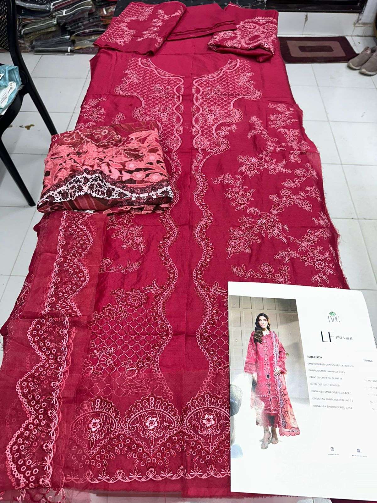 Le Premier Unstitched Embroidered Lawn 2026 by JADE-18