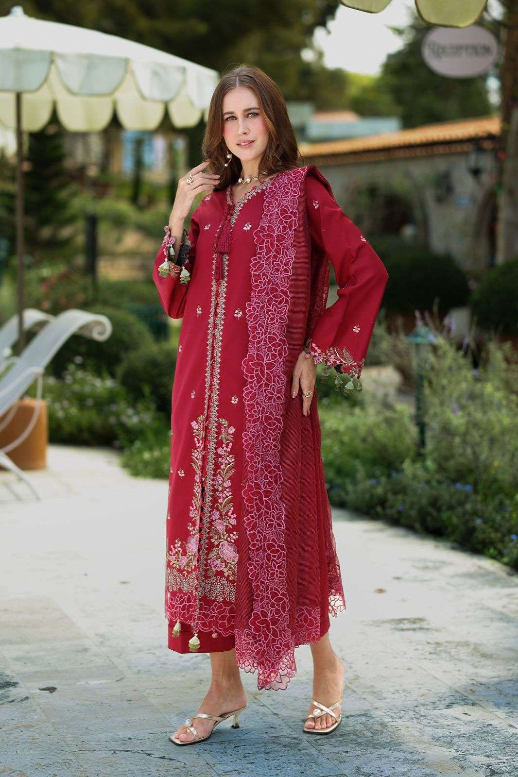 Luxury Embroidered Lawn Unstitch 2026 by Raaya-06