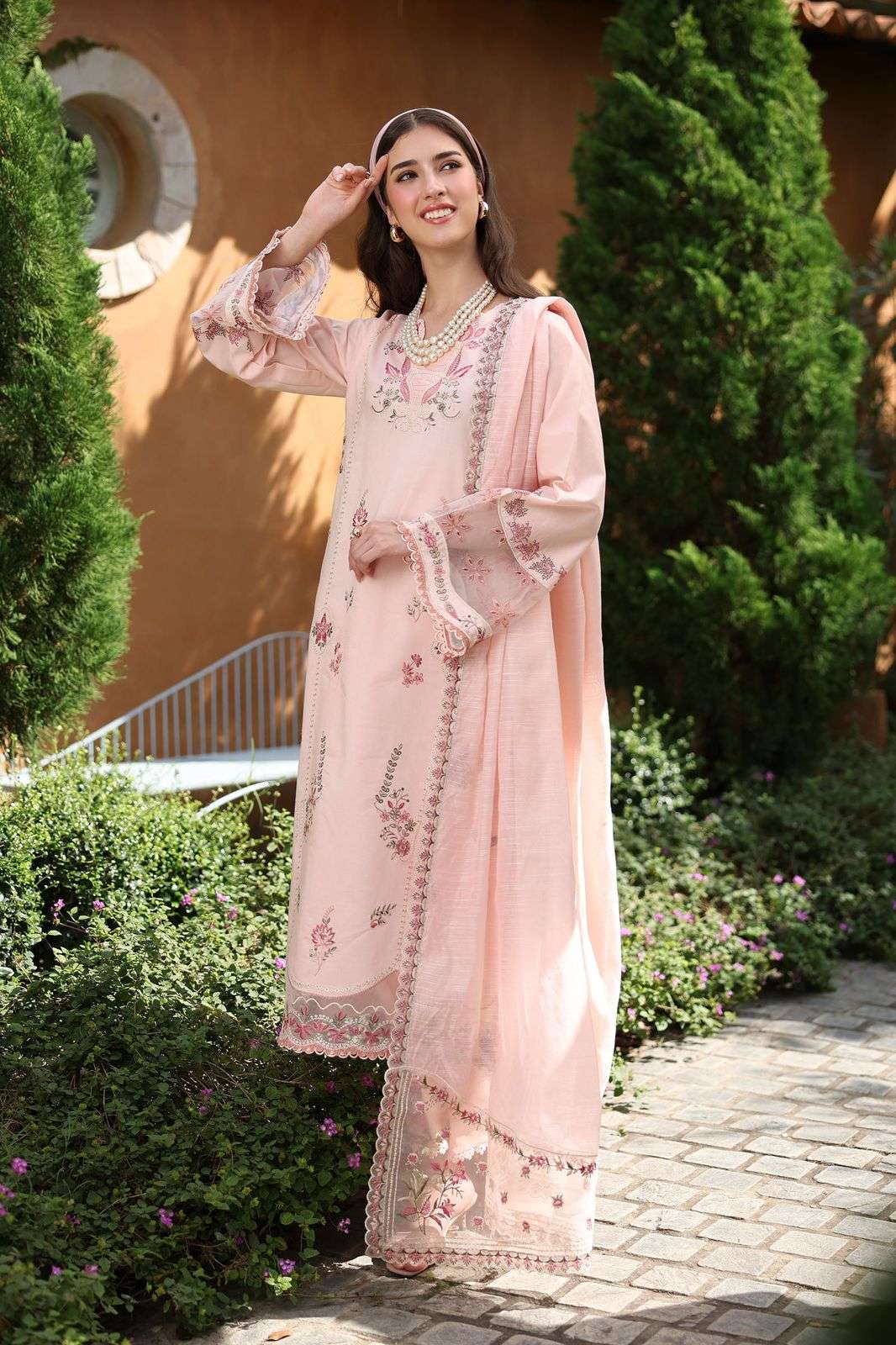 Luxury Embroidered Lawn Unstitch 2026 by Raaya-12