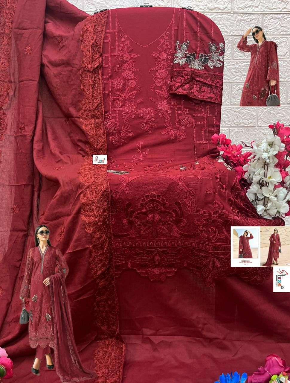MARIYA B LUXURY LAWN COLLECTION VOL - 05 BY SHREE FABS - 02
