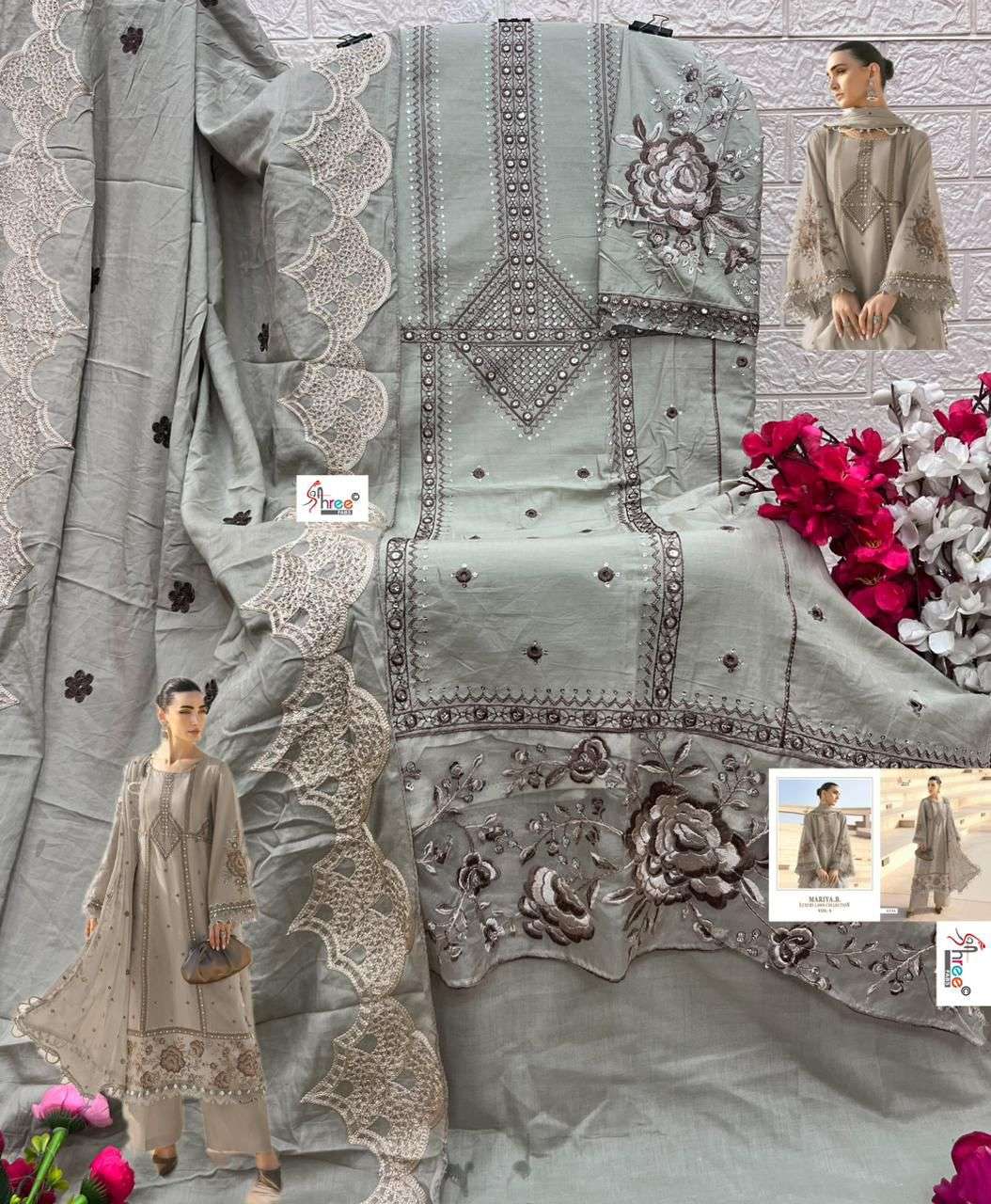 MARIYA B LUXURY LAWN COLLECTION VOL - 05 BY SHREE FABS - 03