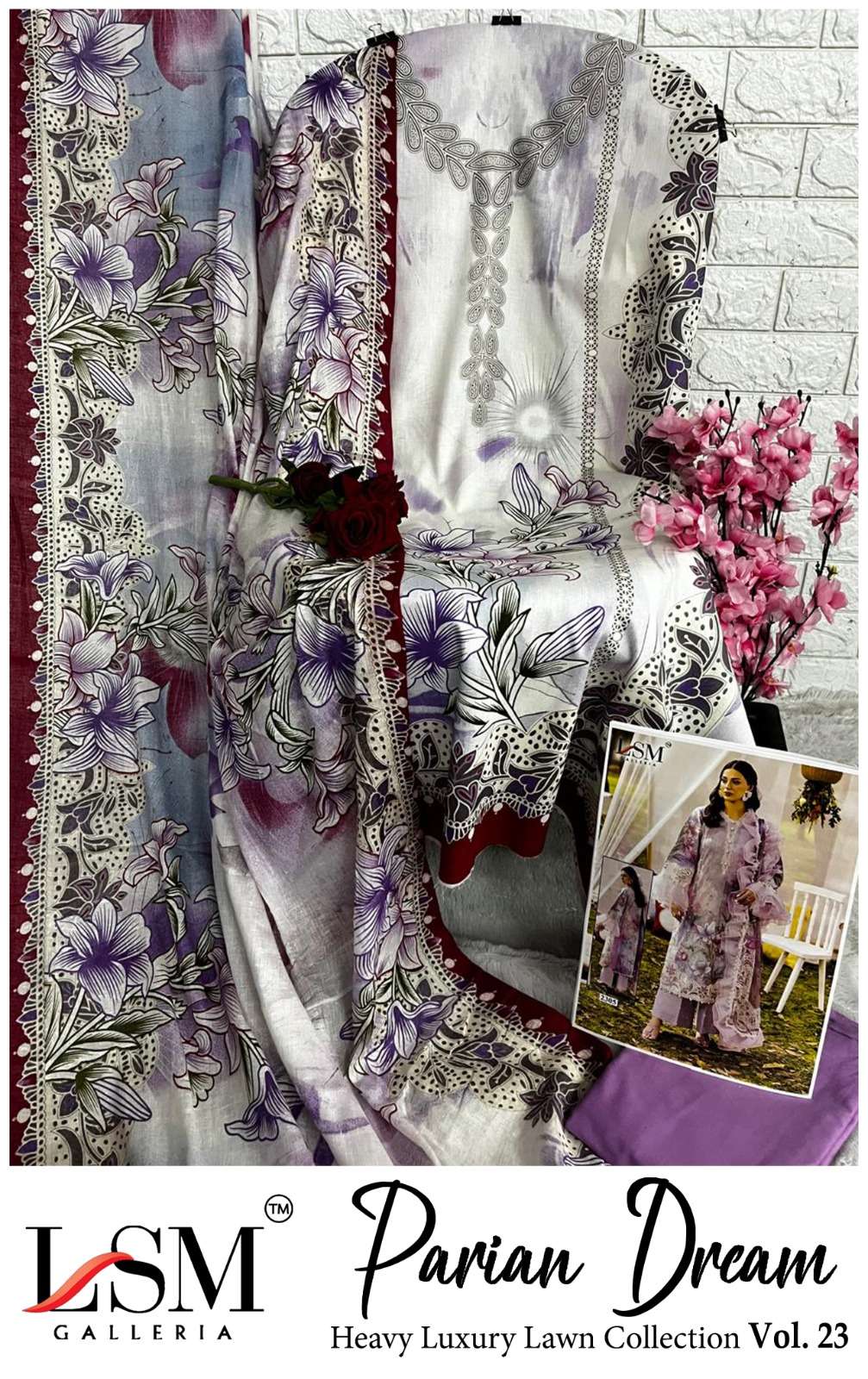 PARIAN DREAM HEAVY LUXURY LAWN COLLECTION VOL - 23 BY LSM-10
