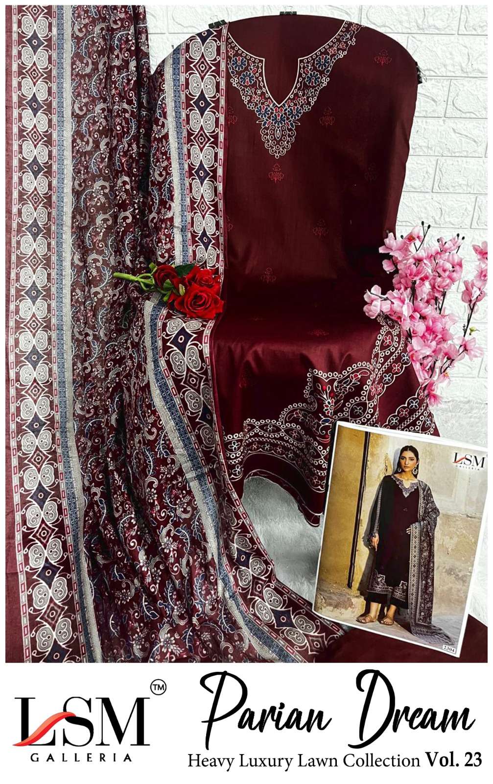 PARIAN DREAM HEAVY LUXURY LAWN COLLECTION VOL - 23 BY LSM-11
