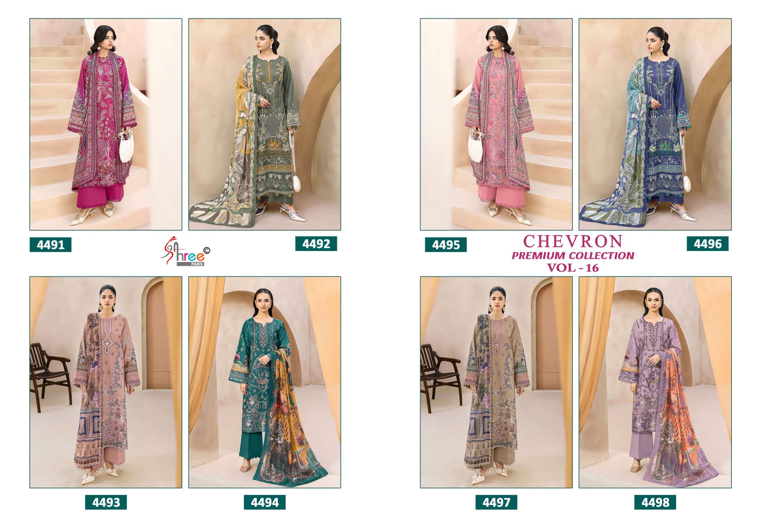 CHEVRON PREMIUM COLLECTION VOL - 16 BY SHREE FABS - 01 - 08 A