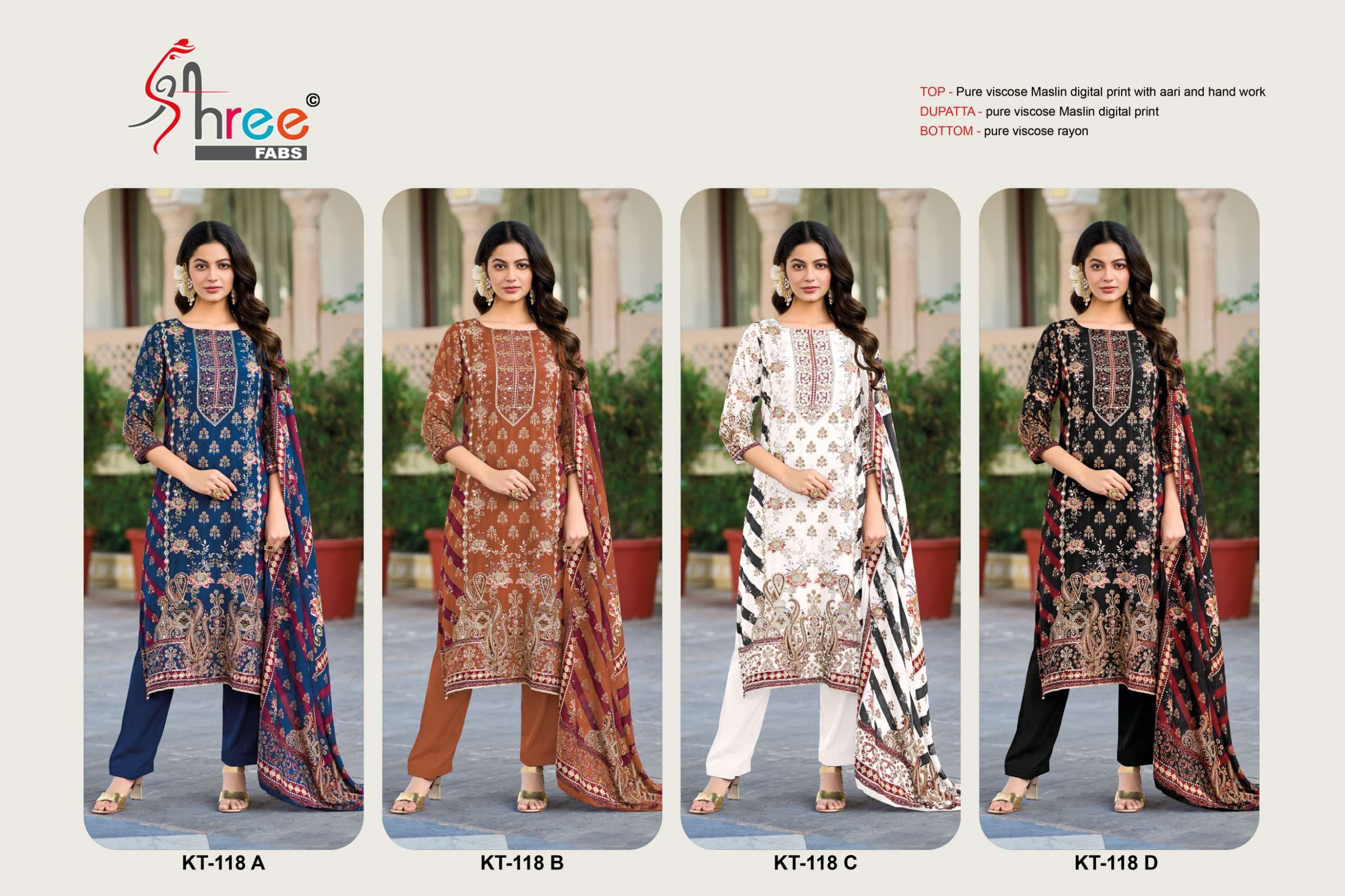DESIGN NO. KT - 181 BY SHREE FABS - 01 - 04