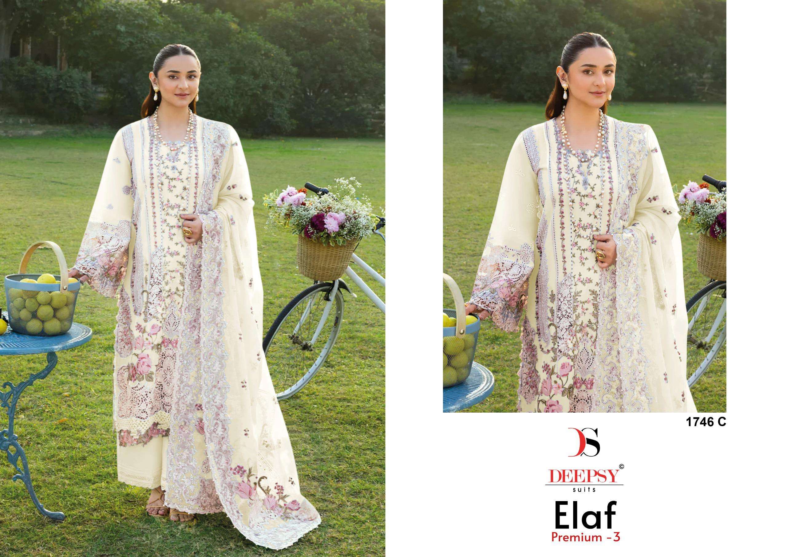 ELAF PREMIUM - 03 LUXURY LAWN D NO. 1746 BY DEEPSY SUITS - 03