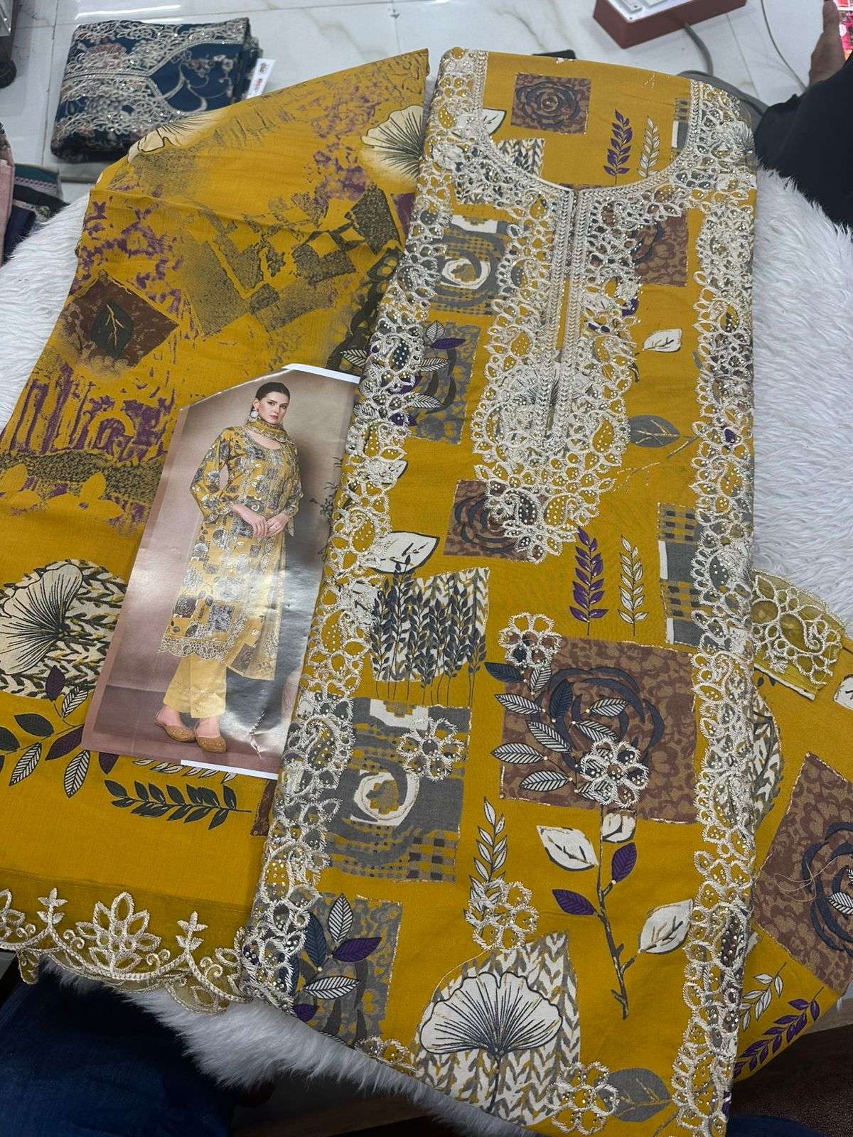 Falah Premium Cotton Collection Code - 50071 By Falah Designer Suits - 01