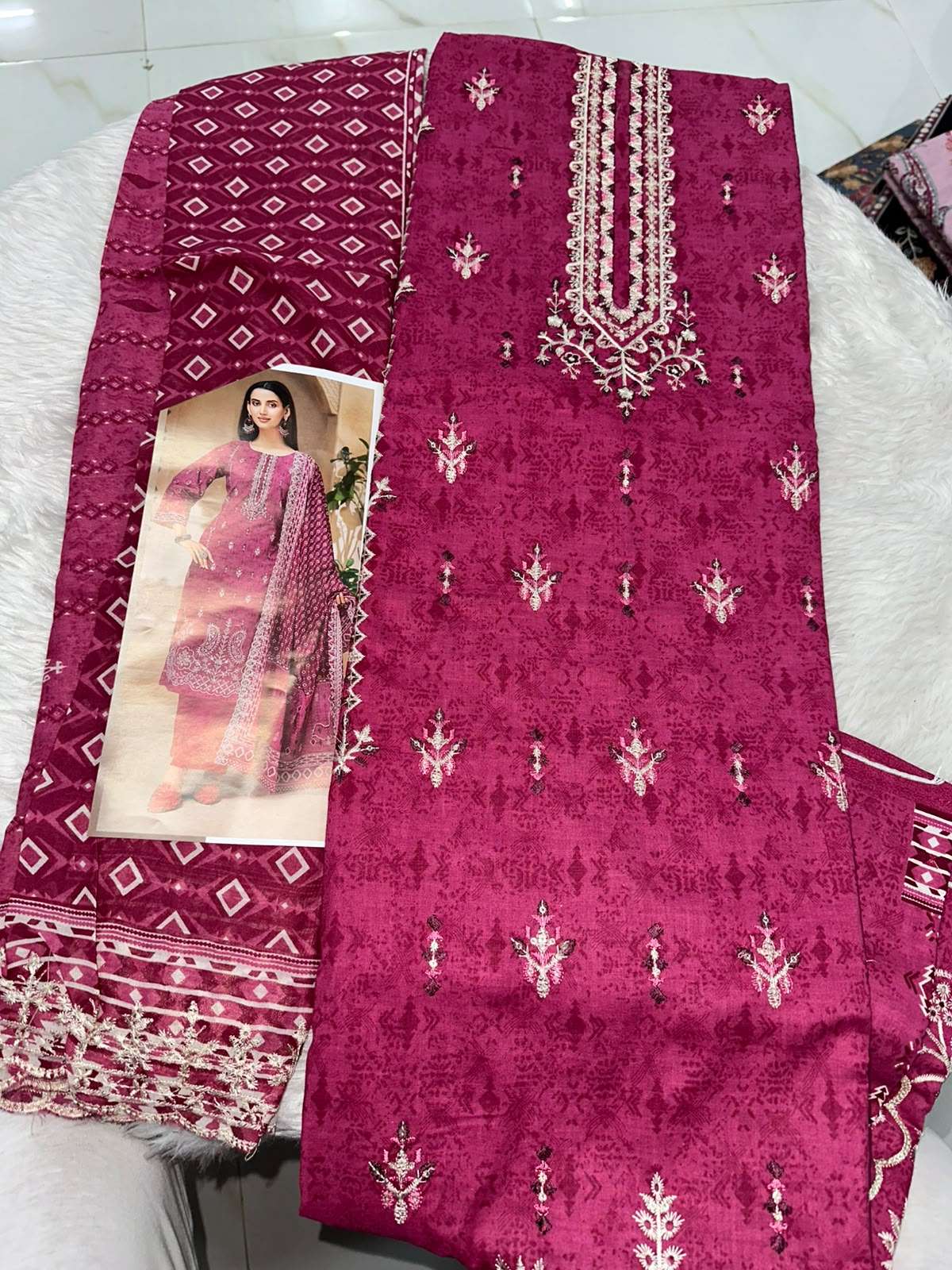 Falah Premium Cotton Collection Code - 50081 By Falah Designer Suits - 01 - 06