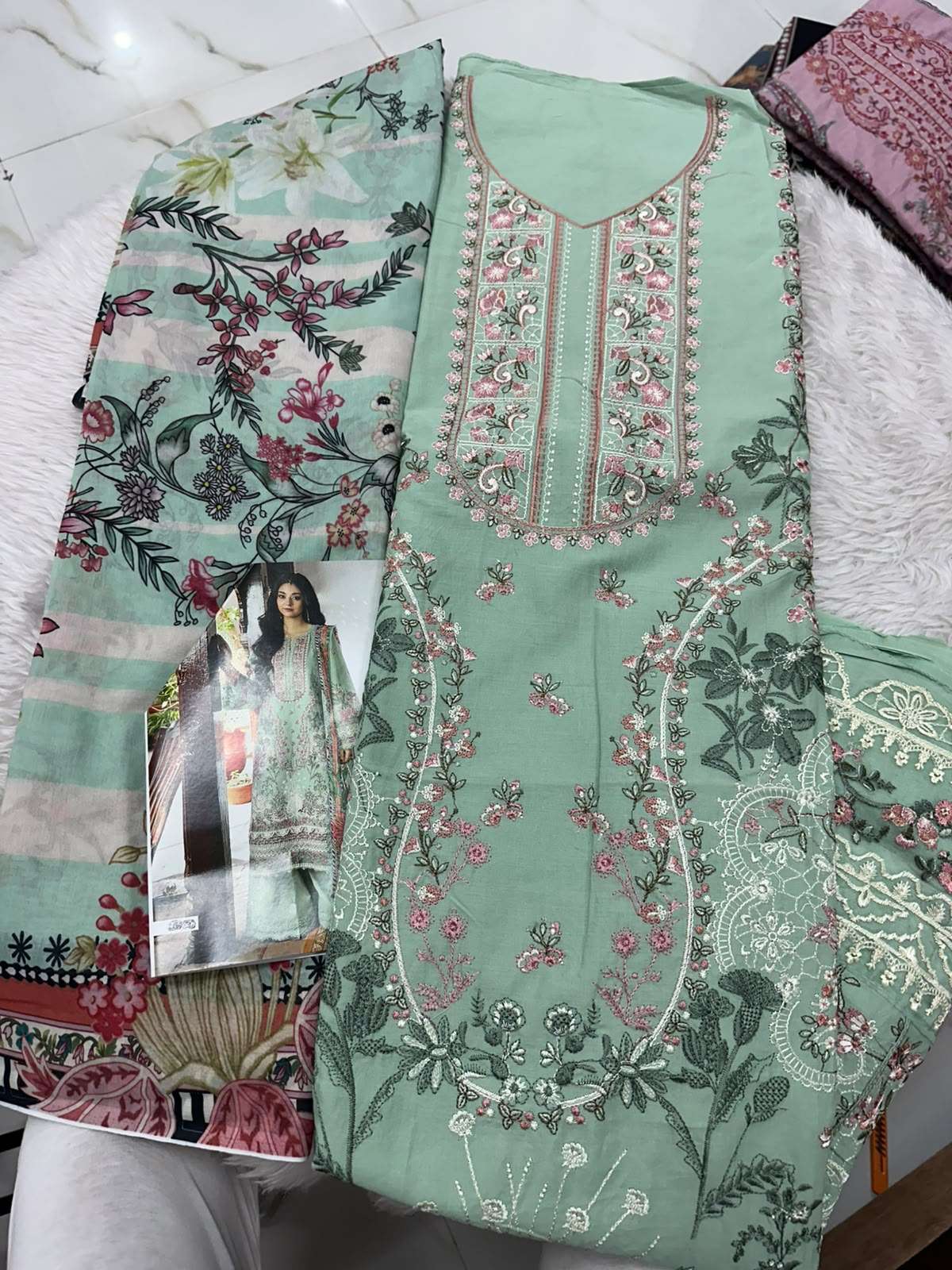 Falah Premium Cotton Collection Code - 50082 By Falah Designer Suits - 01 - 06 A