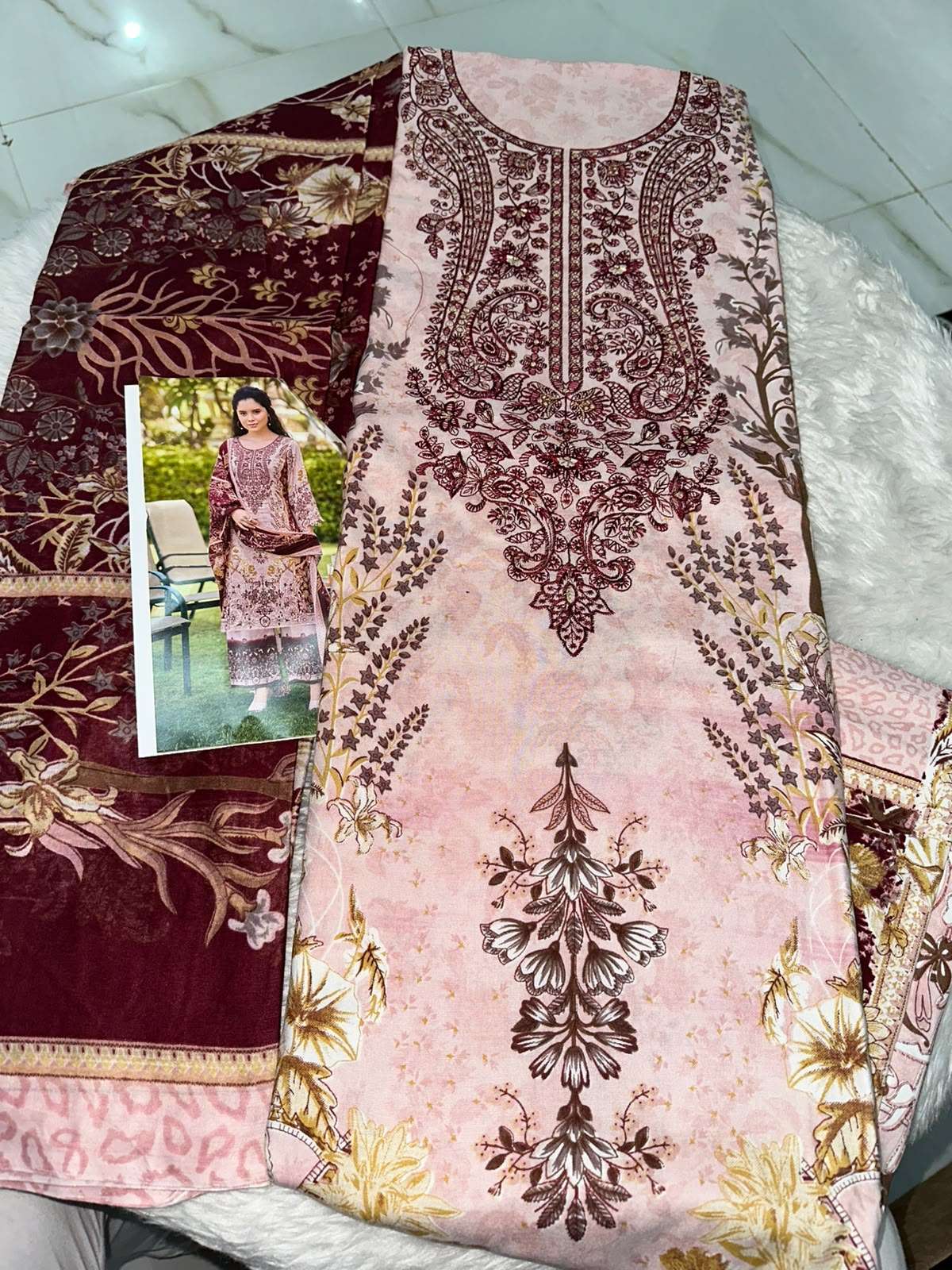 Falah Premium Cotton Collection Code - 50084 By Falah Designer Suits - 03