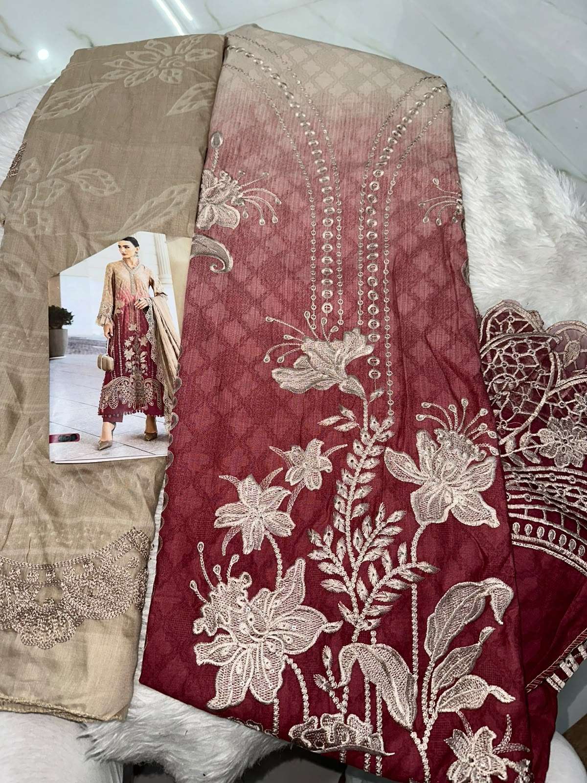 Falah Premium Cotton Collection Code - 50085 By Falah Designer Suits - 01 - 04 B