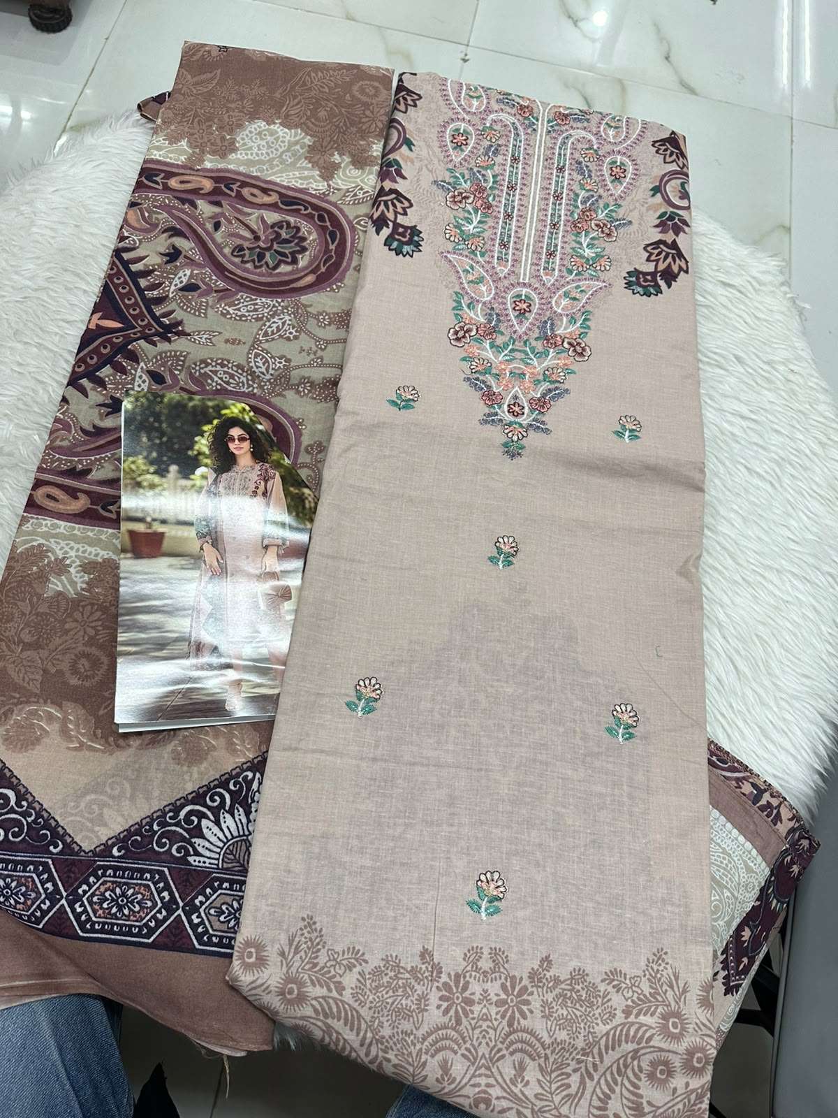 Falah Premium Cotton Collection Code - 50098 By Falah Designer Suits - 01 - 08