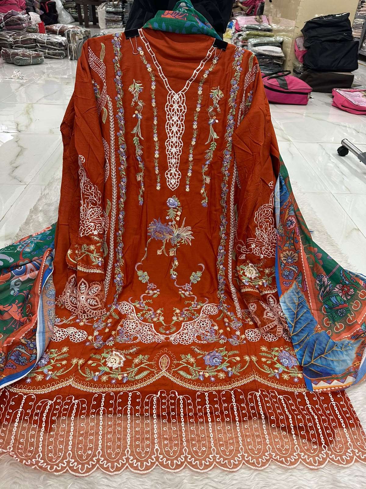 Falah Premium Cotton Collection Code - NOP08 By Falah Designer Suits - 13
